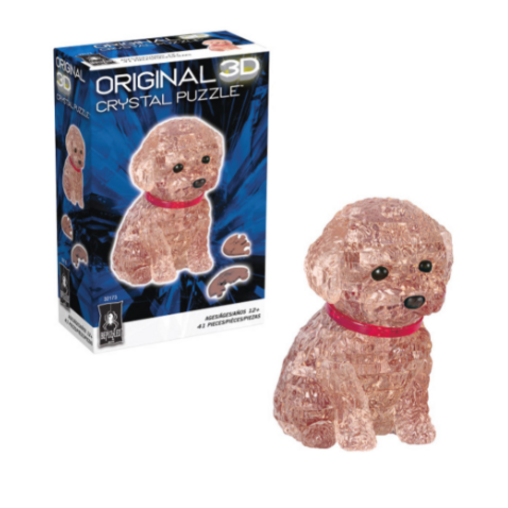 University Games 32173 Puzzle: 3D Crystal: Poodle (Red)