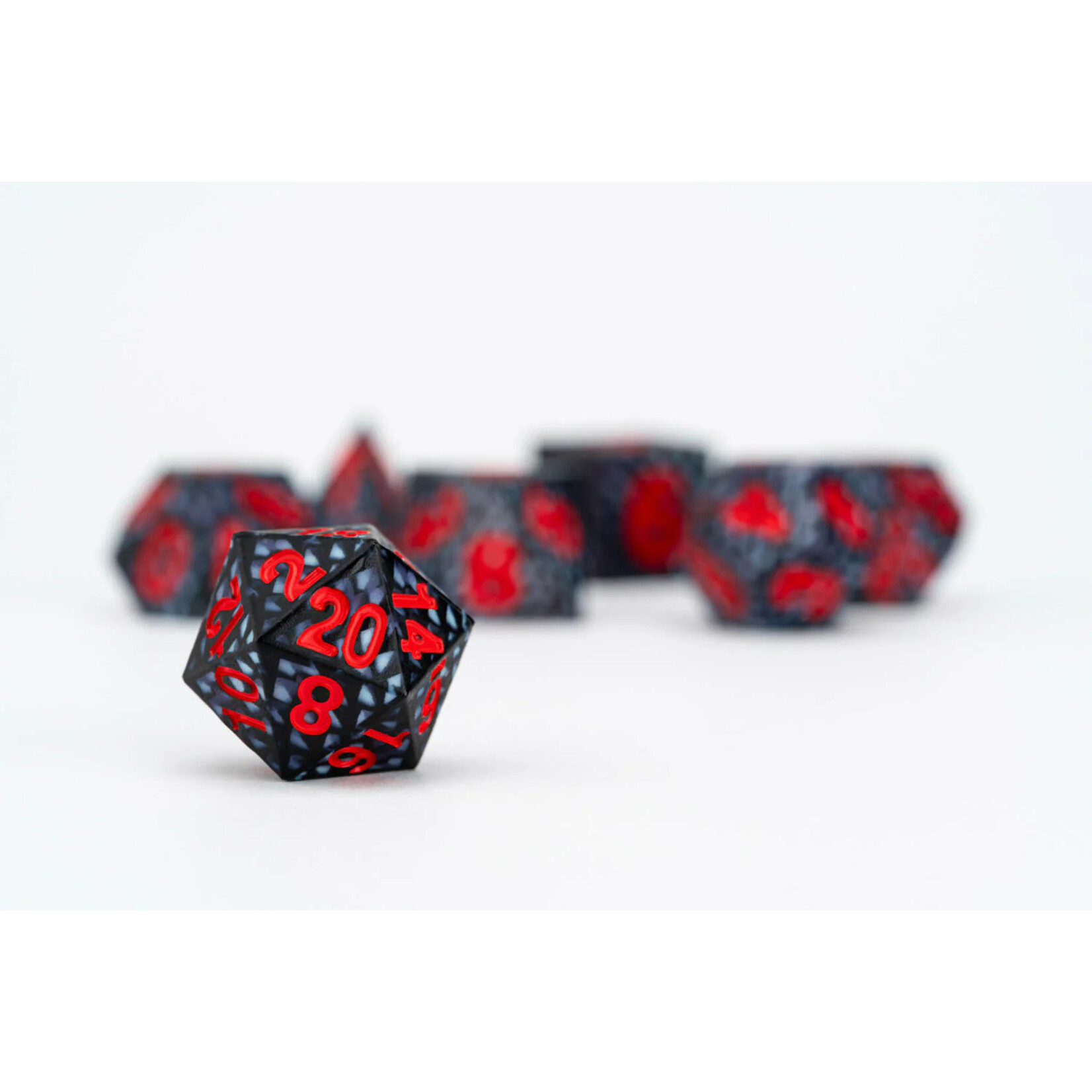 Fanroll by Metallic Dice Games 10933 Dragon Storm Silicone Dice Set: Black Dragon Scales