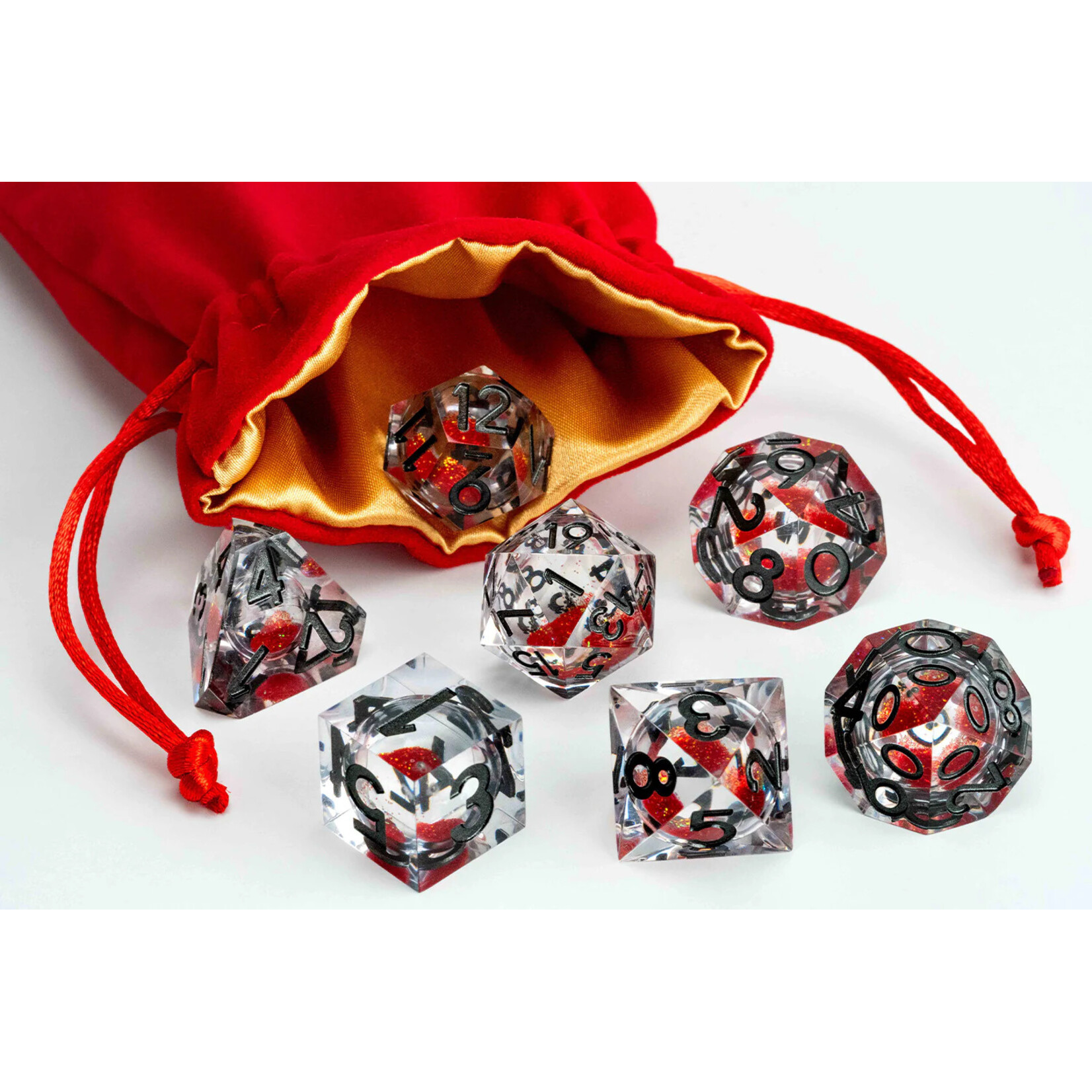 Fanroll by Metallic Dice Games Dungeons & Dragons Liquid Core Dice Set