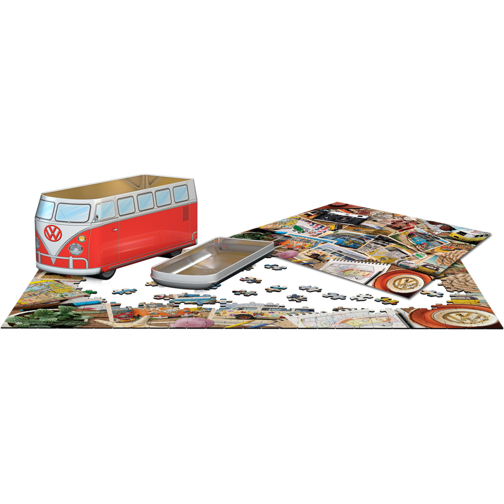 EuroGraphics Puzzles VW Bus - Road Trips Shaped Tin 550pc