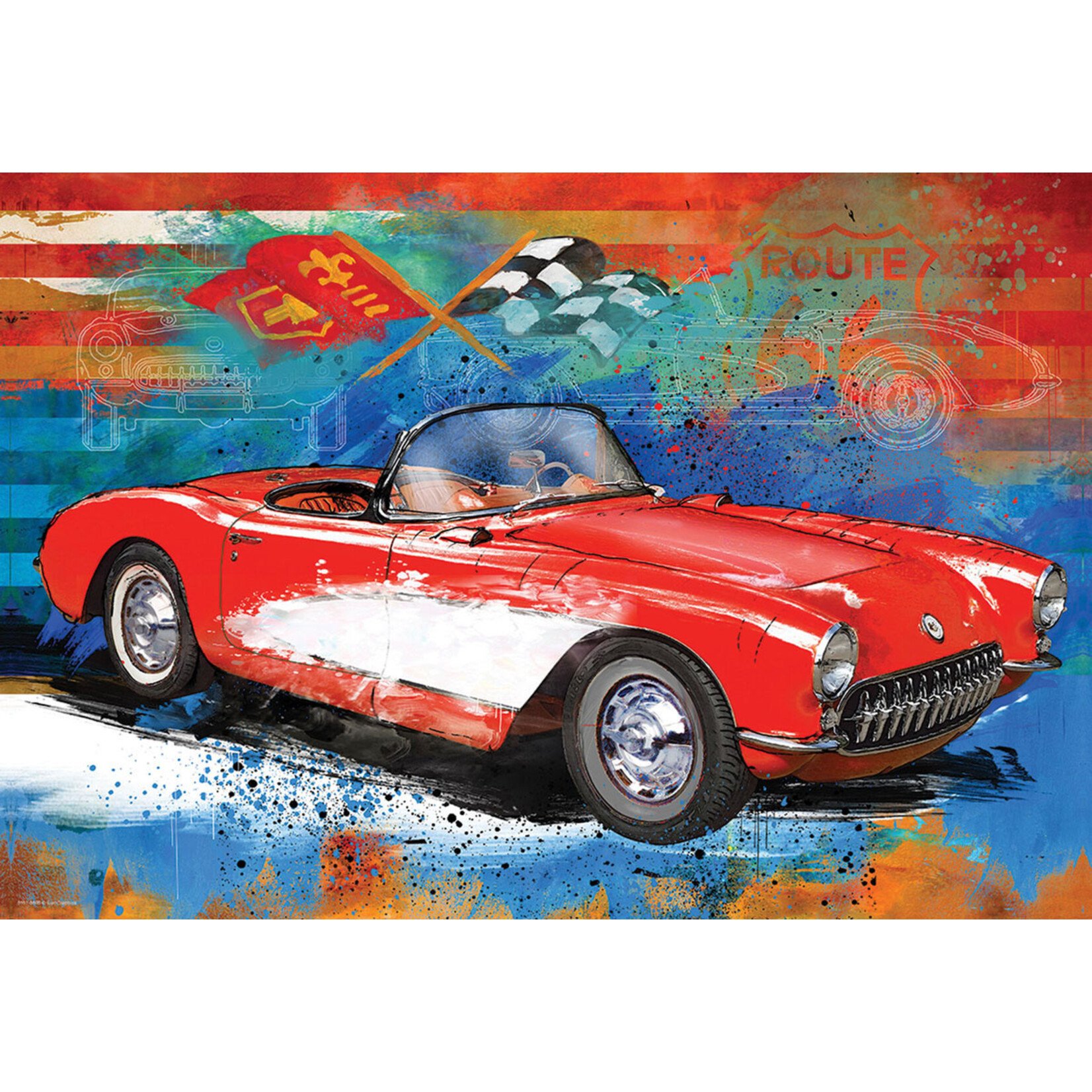 EuroGraphics Puzzles Corvette Cruising Tin 550pc