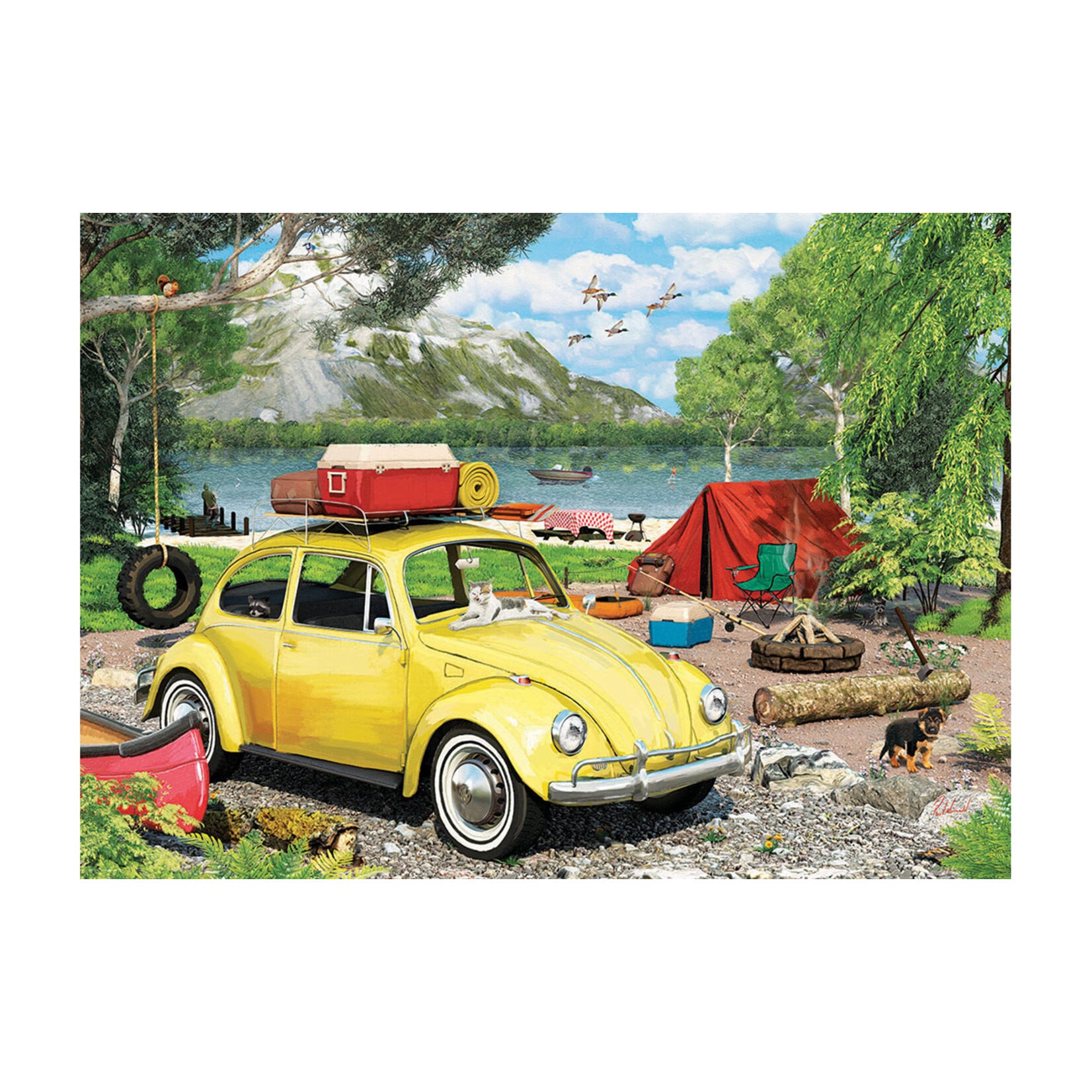 EuroGraphics Puzzles VW Beetle Camping Tin 550pc
