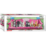EuroGraphics Puzzles Kitty Cat Couch Panoramic 1000 pc