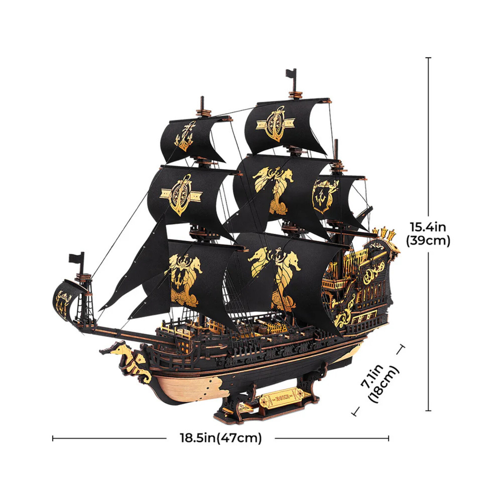 Robotime The Seahorse Barque Sailing Ship