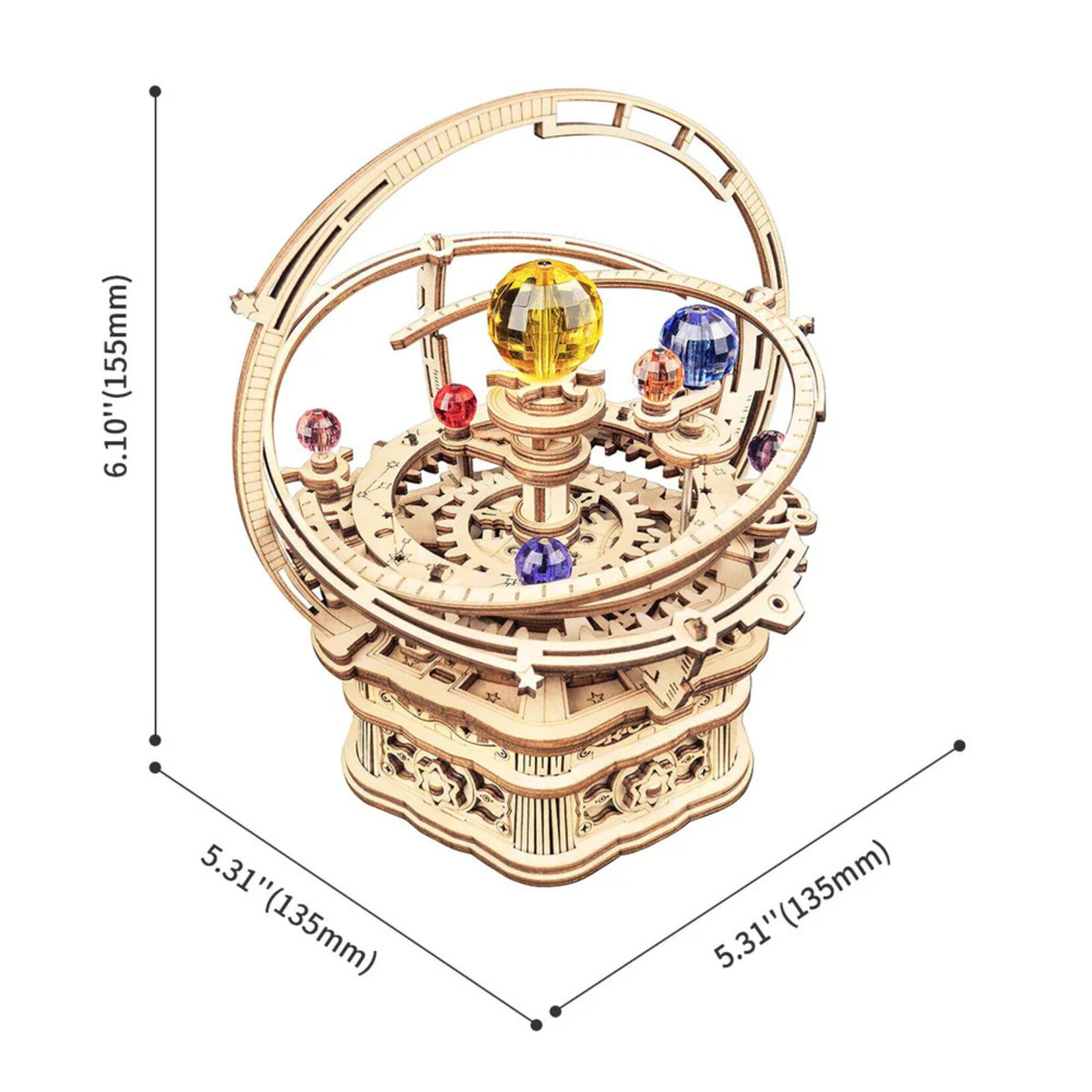 Robotime Starry Night Orrery Planetary Music Box