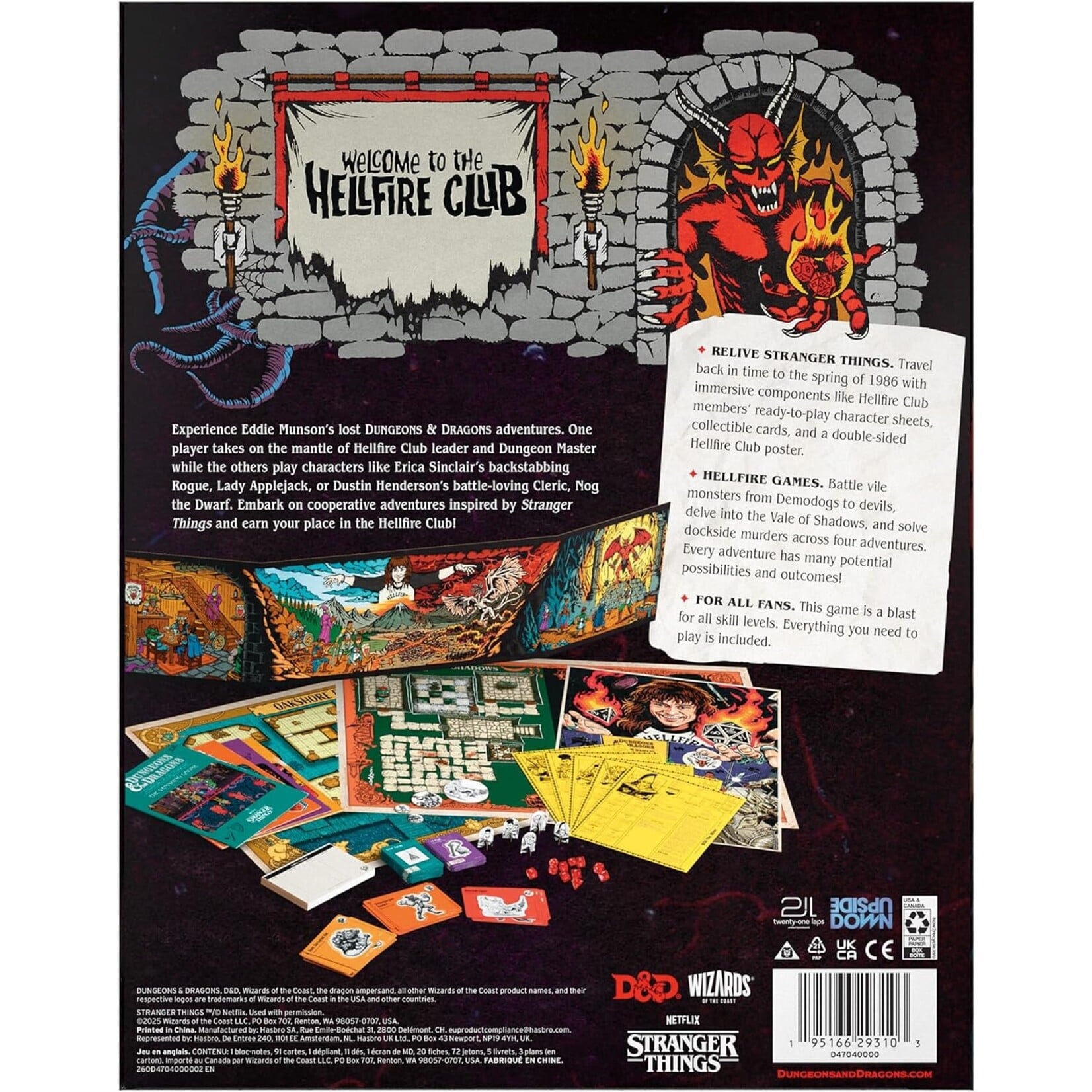 Wizards of the Coast D&D 5.5: Welcome to the Hellfire Club Box Set - Stranger Things