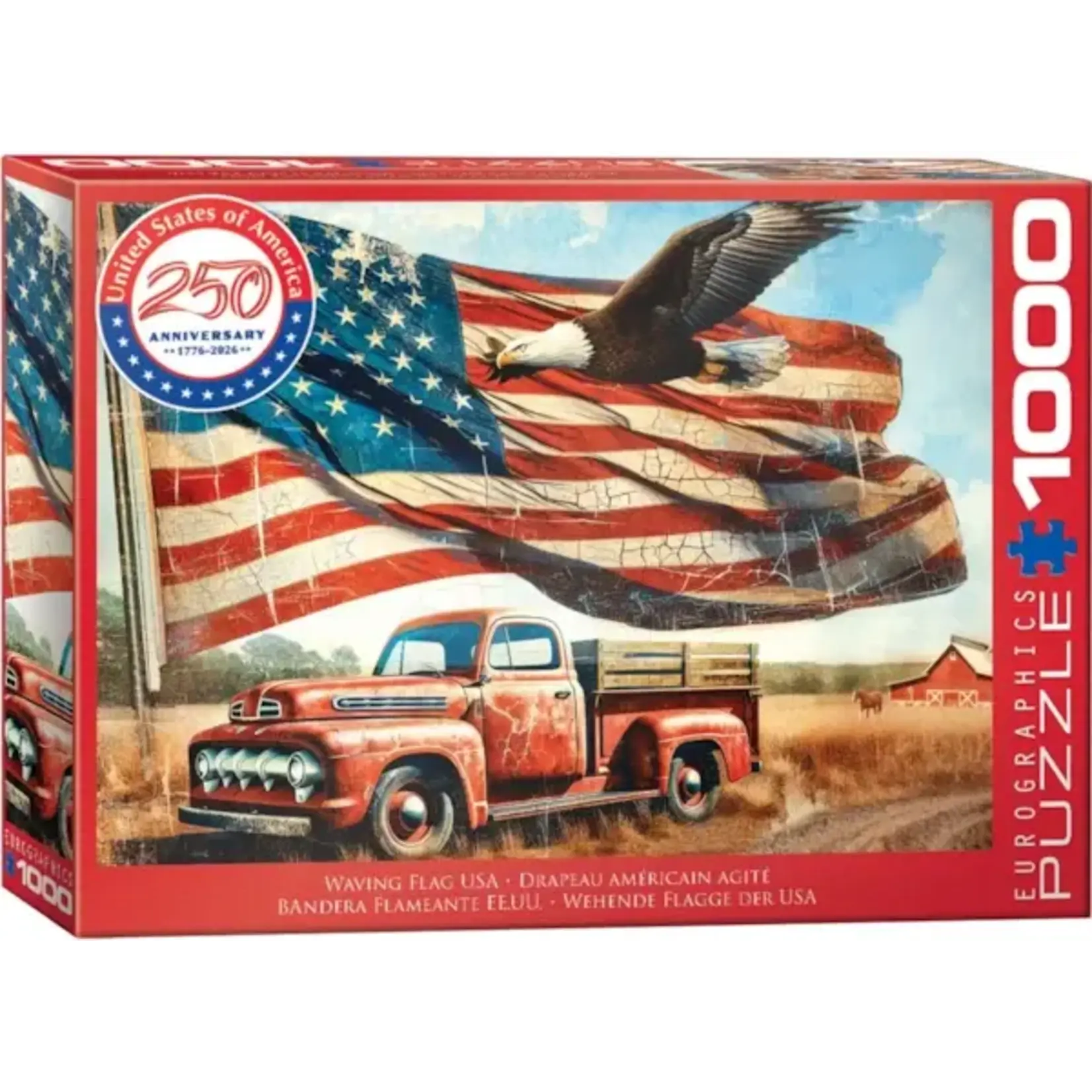 EuroGraphics Puzzles Waving Flag USA (1000 pcs)