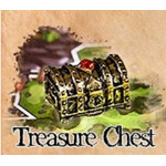 Mayday Games Board Game Upgrade: Treasure Chest - Tarnished Gold Color in Metal Alloy Player Token