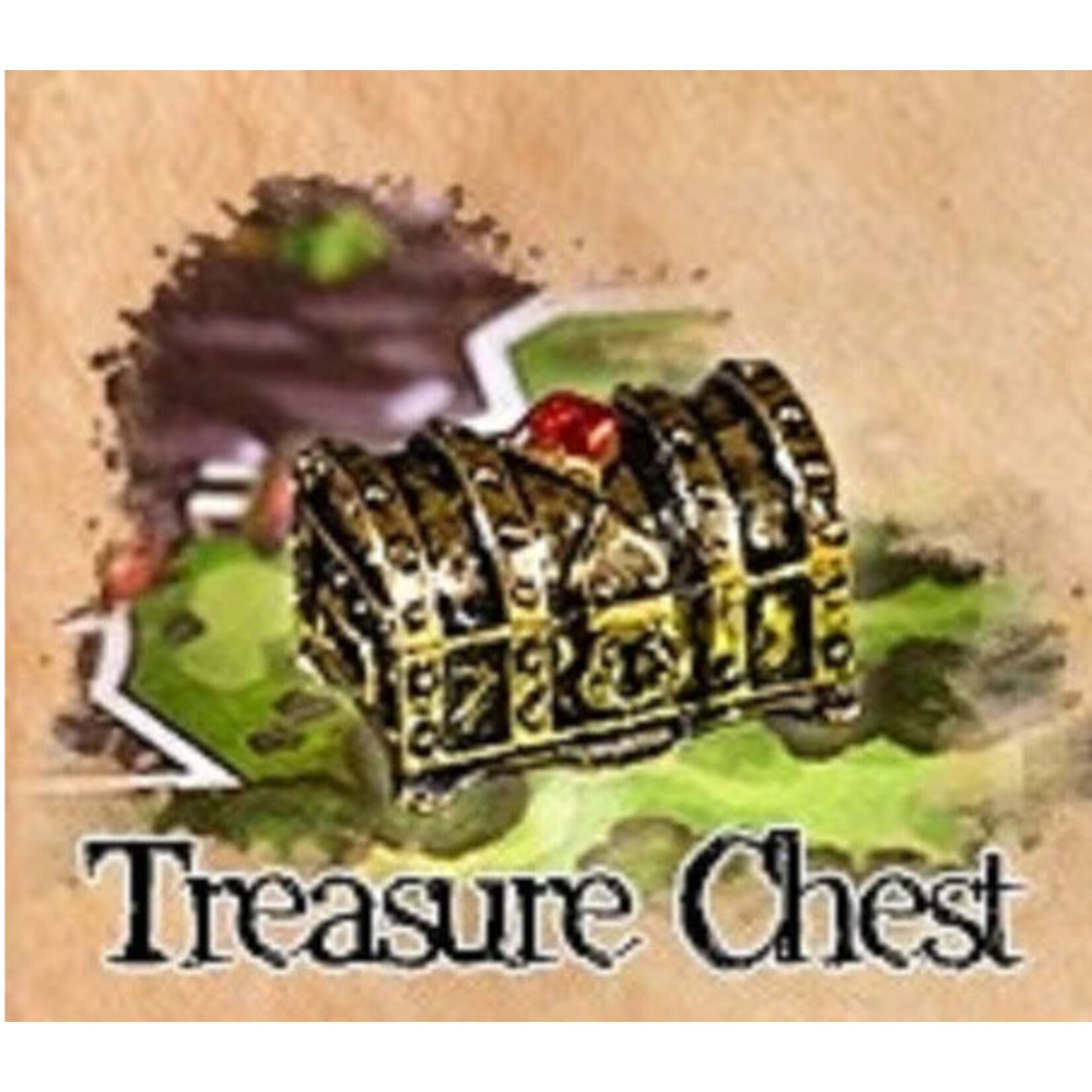 Mayday Games Board Game Upgrade: Treasure Chest - Tarnished Gold Color in Metal Alloy Player Token