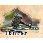 Mayday Games Board Game Upgrade: Hammer - Grey/Black Color  in Metal Alloy Player Token