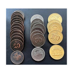 Mayday Games Board Game Upgrade: 30 High Value Industrial Coins - Metal Coin Board Game Upgrade Set