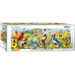 EuroGraphics Puzzles Garden Birds Panoramic 1000 pc