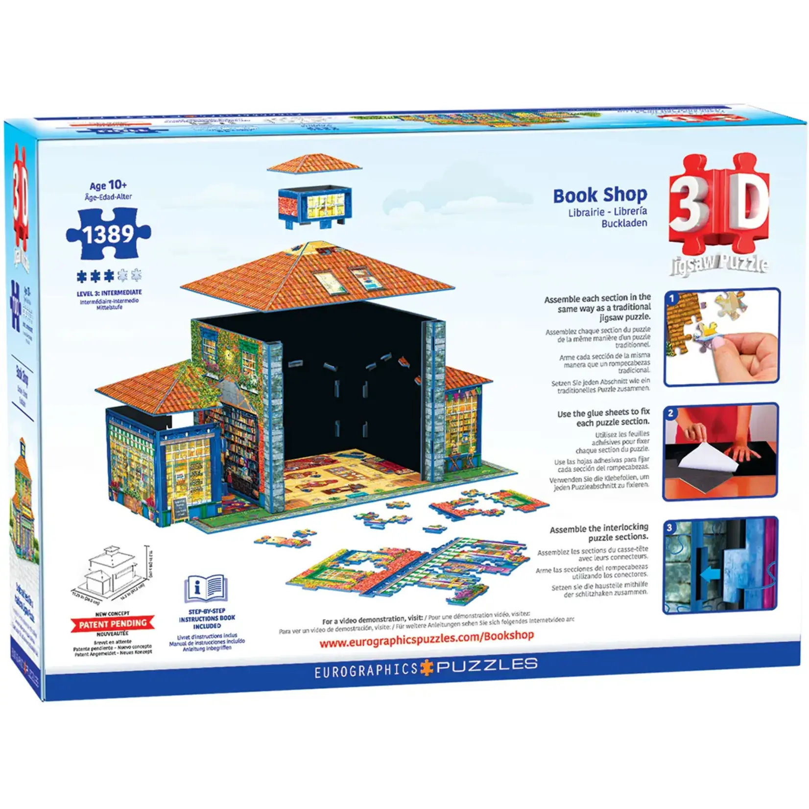 EuroGraphics Puzzles Book Shop (3D)  1389pc