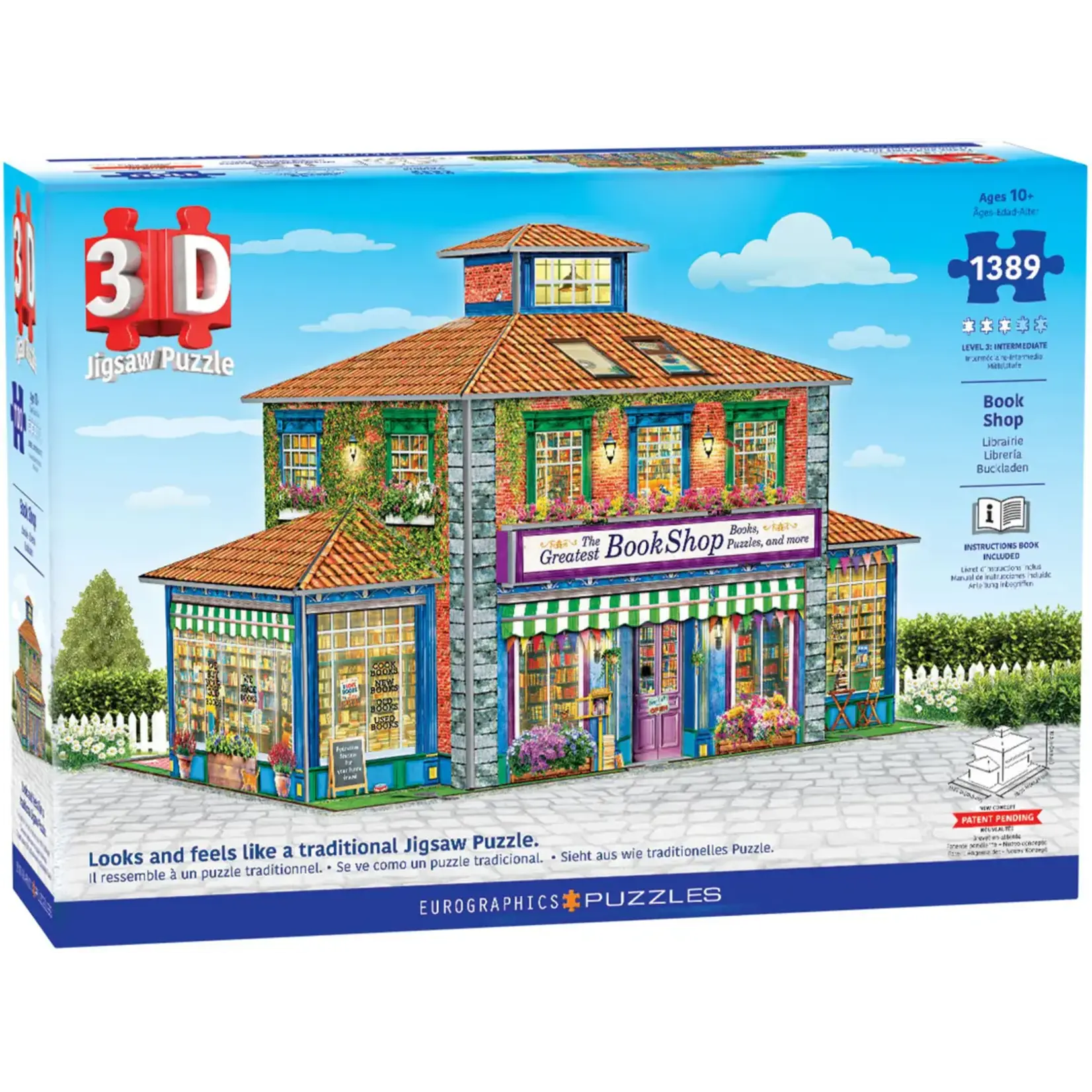 EuroGraphics Puzzles Book Shop (3D)  1389pc