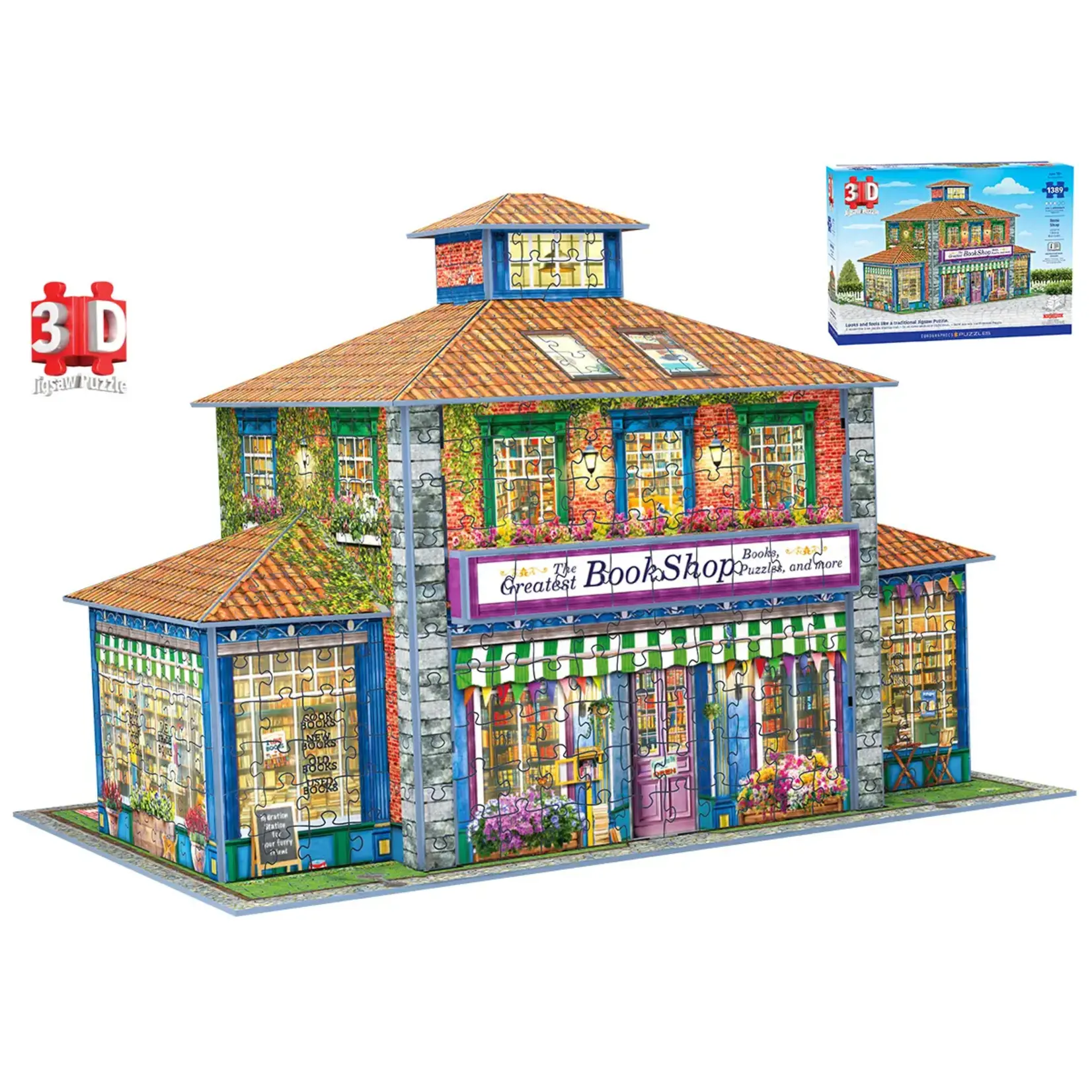EuroGraphics Puzzles Book Shop (3D)  1389pc