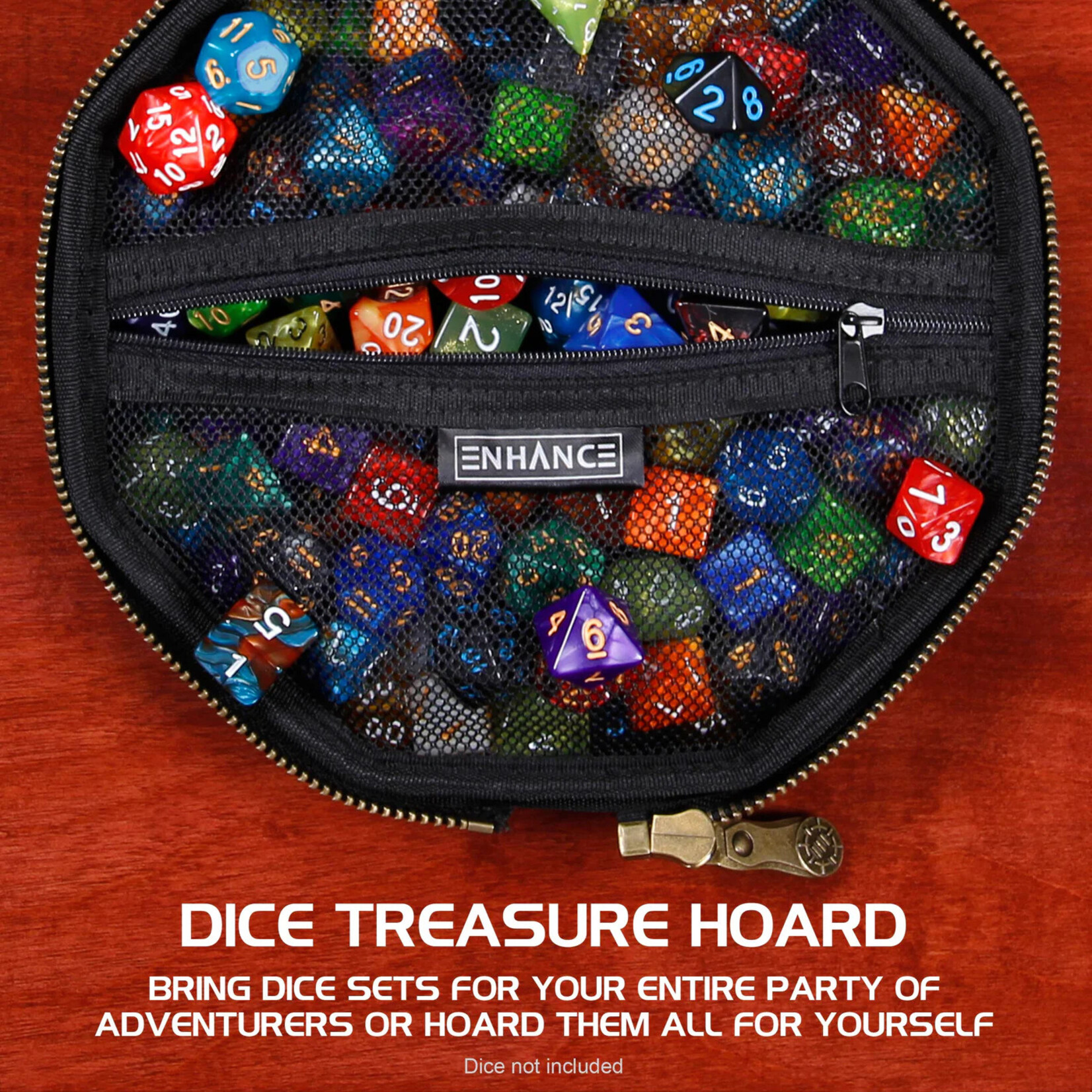 Enhance Gaming Tabletop Dice Case: Black