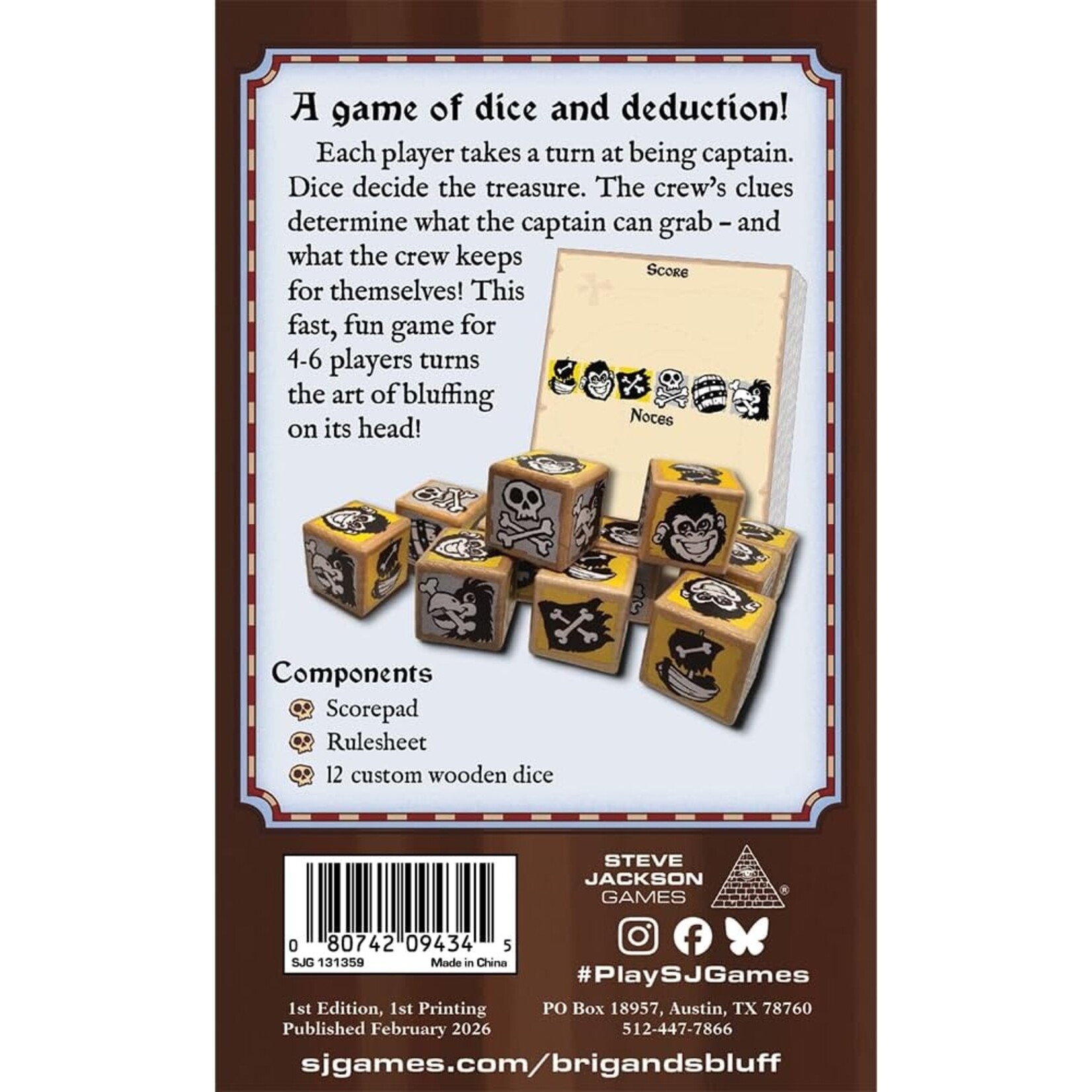 Steve Jackson Games Brigand's Bluff