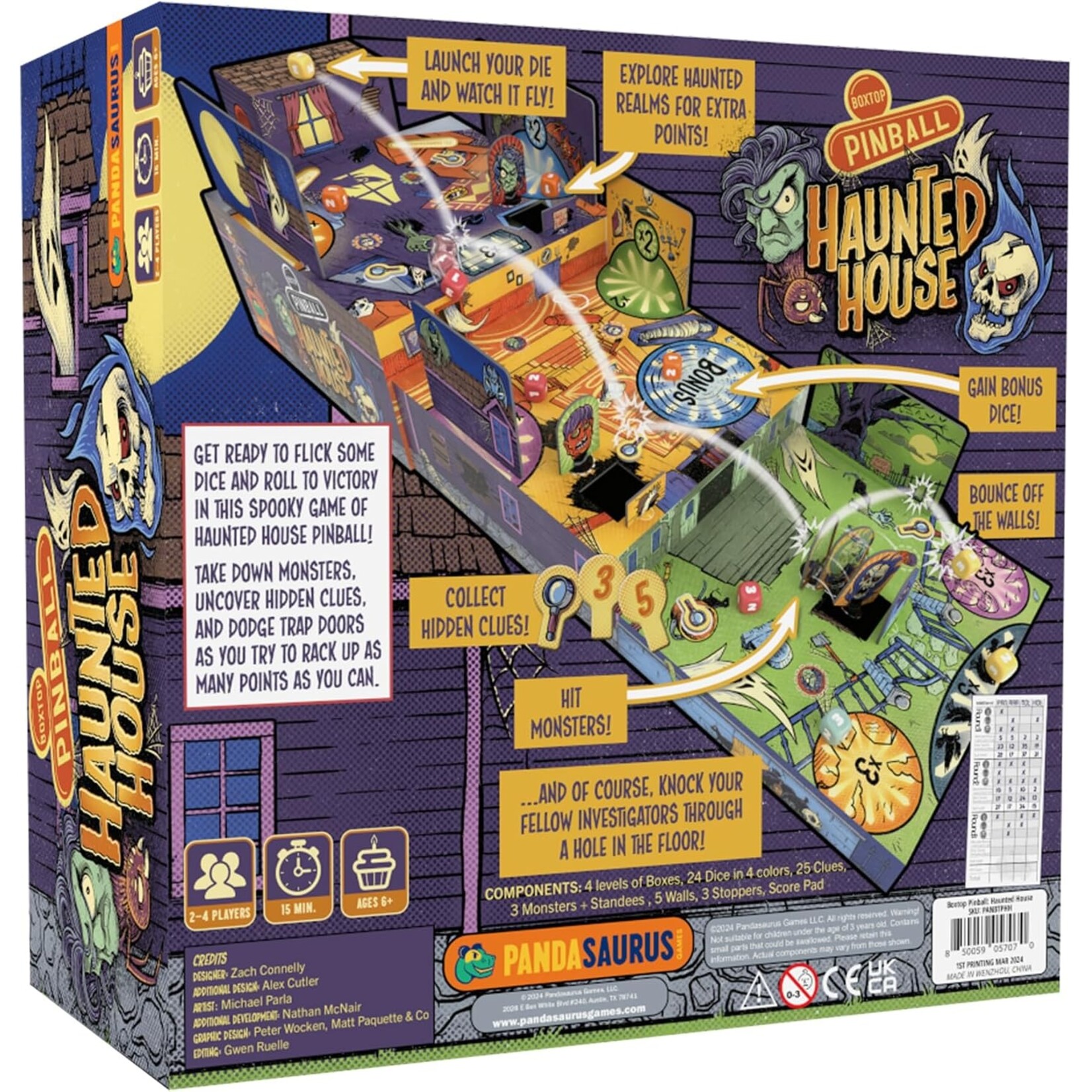 Pandasaurus Games Boxtop Pinball: Haunted House