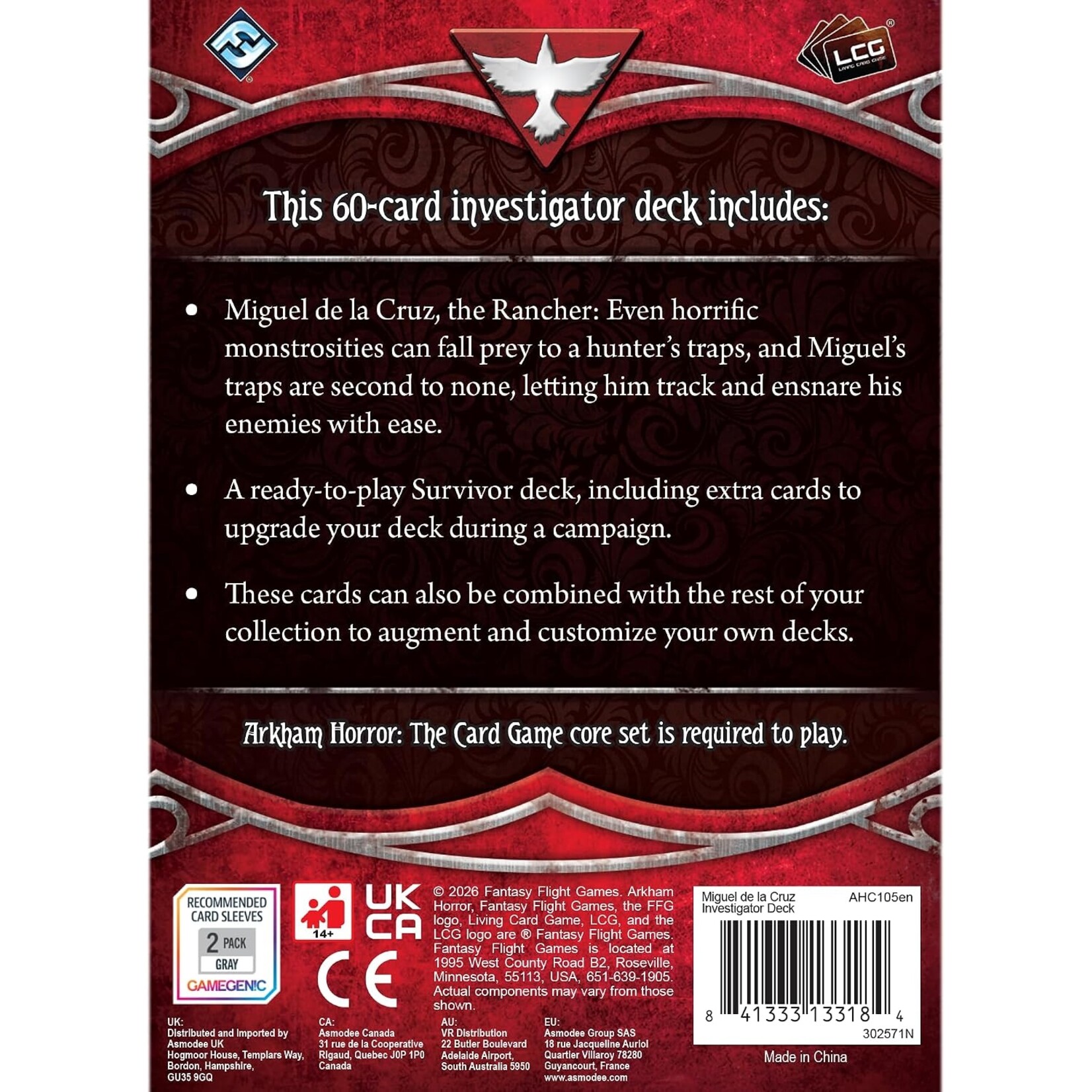 Fantasy Flight Publishing Arkham Horror: TCG: Miguel de la Cruz Investigator Deck