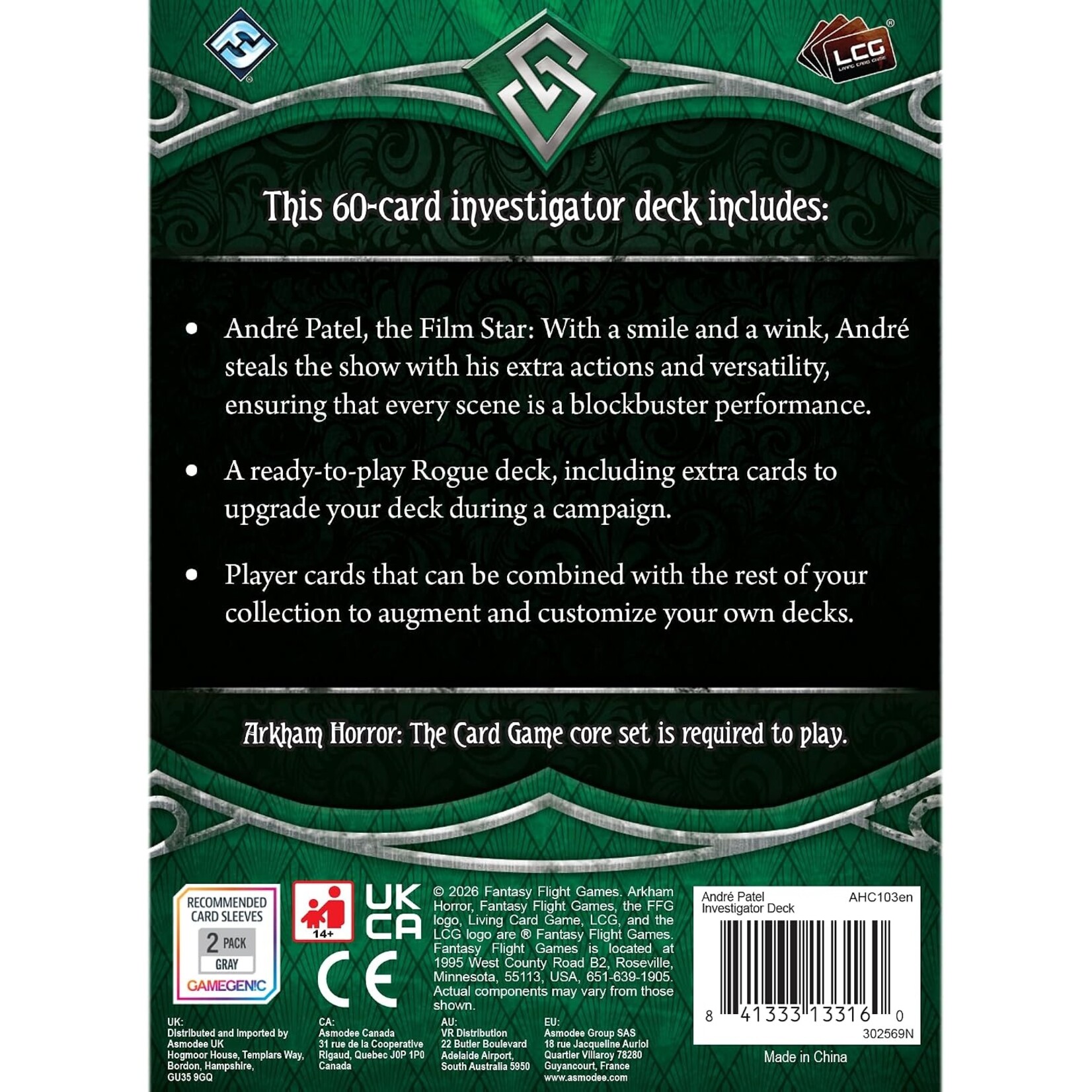 Fantasy Flight Publishing Arkham Horror: TCG: Andre Patel Investigator Deck