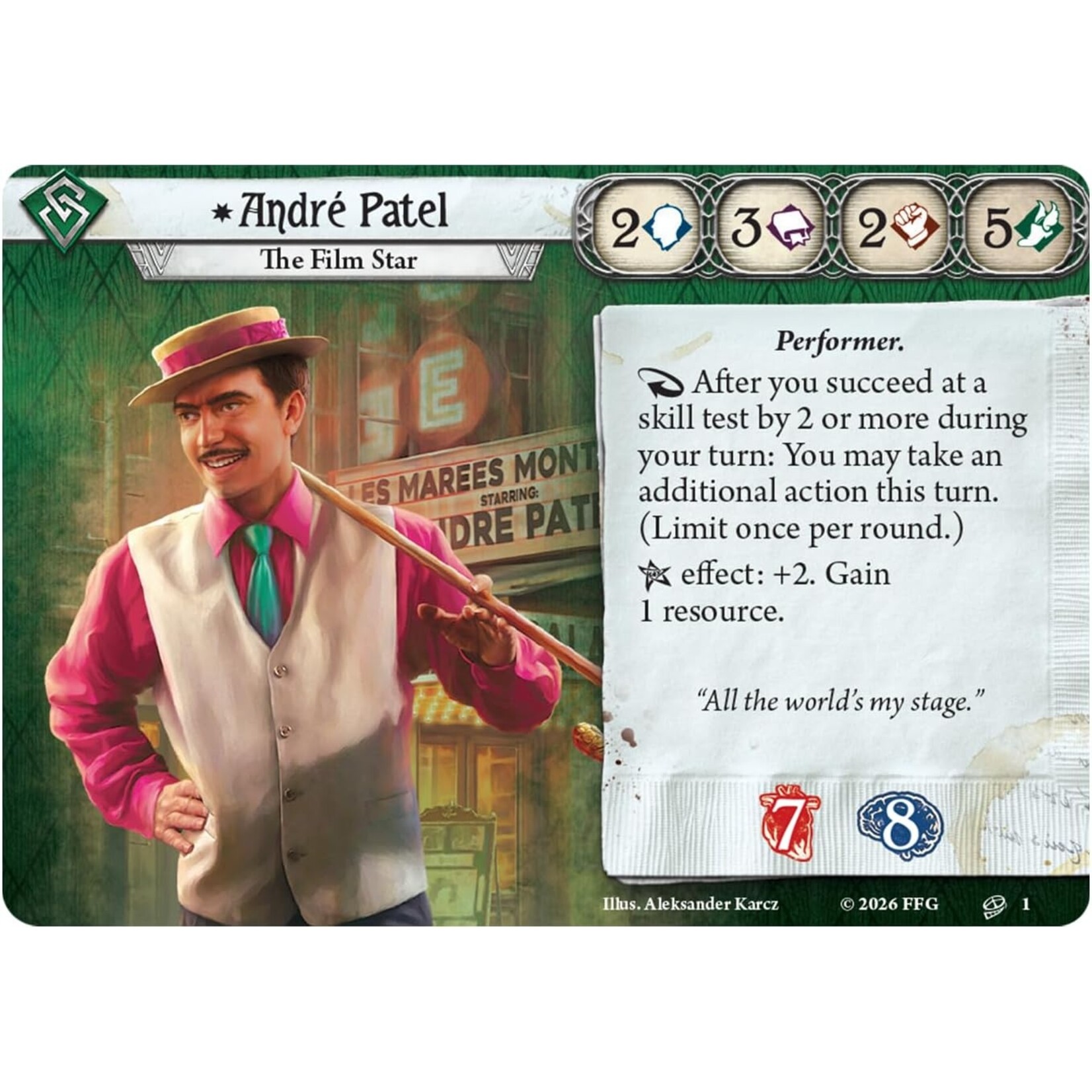 Fantasy Flight Publishing Arkham Horror: TCG: Andre Patel Investigator Deck