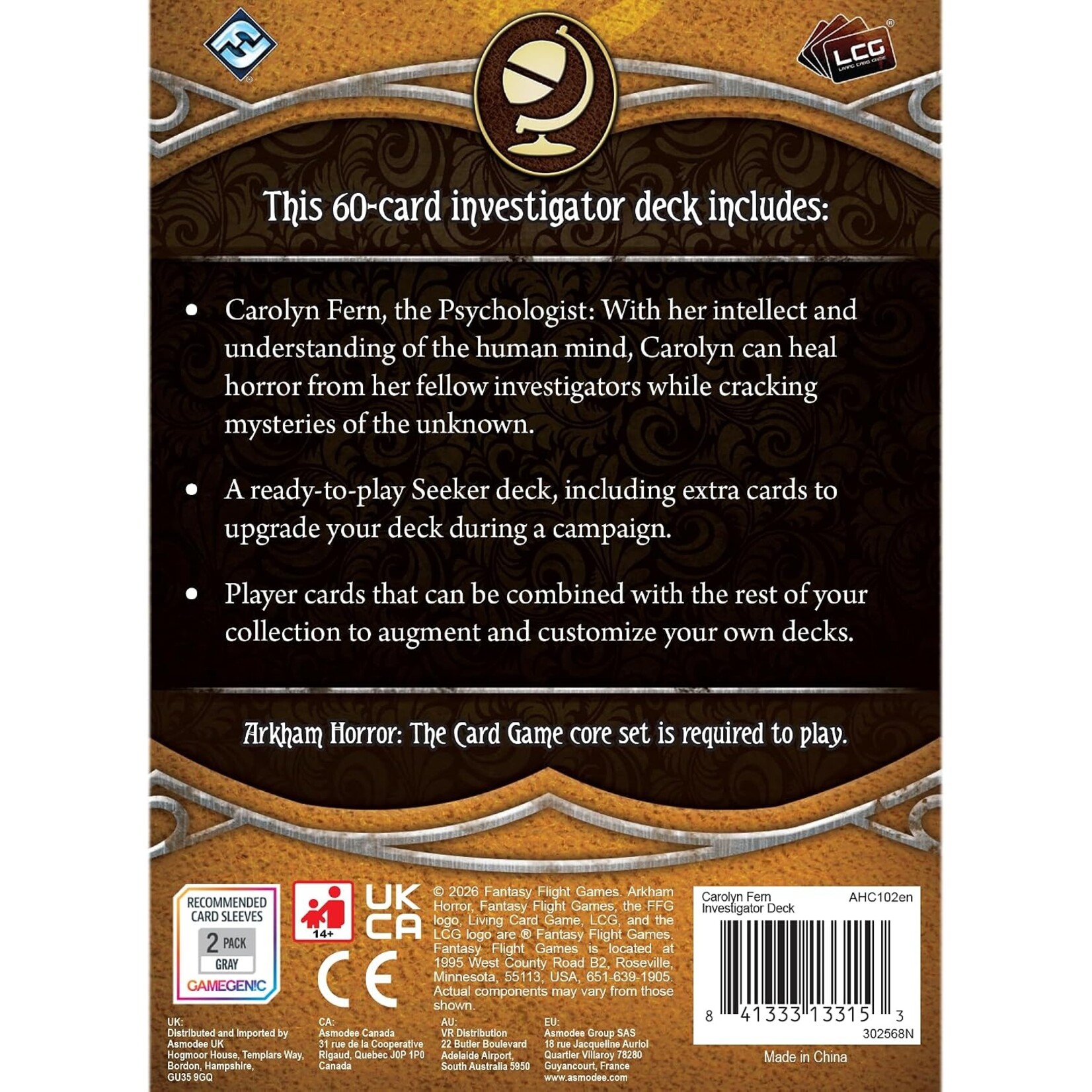 Fantasy Flight Publishing Arkham Horror: TCG: Carolyn Fern Investigator Deck