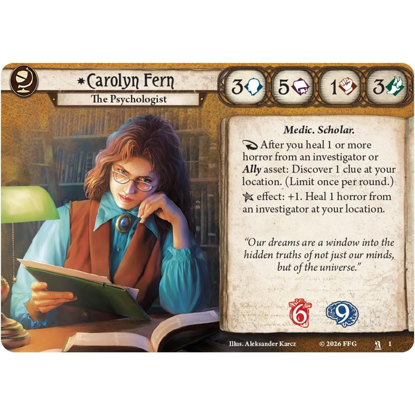 Fantasy Flight Publishing Arkham Horror: TCG: Carolyn Fern Investigator Deck
