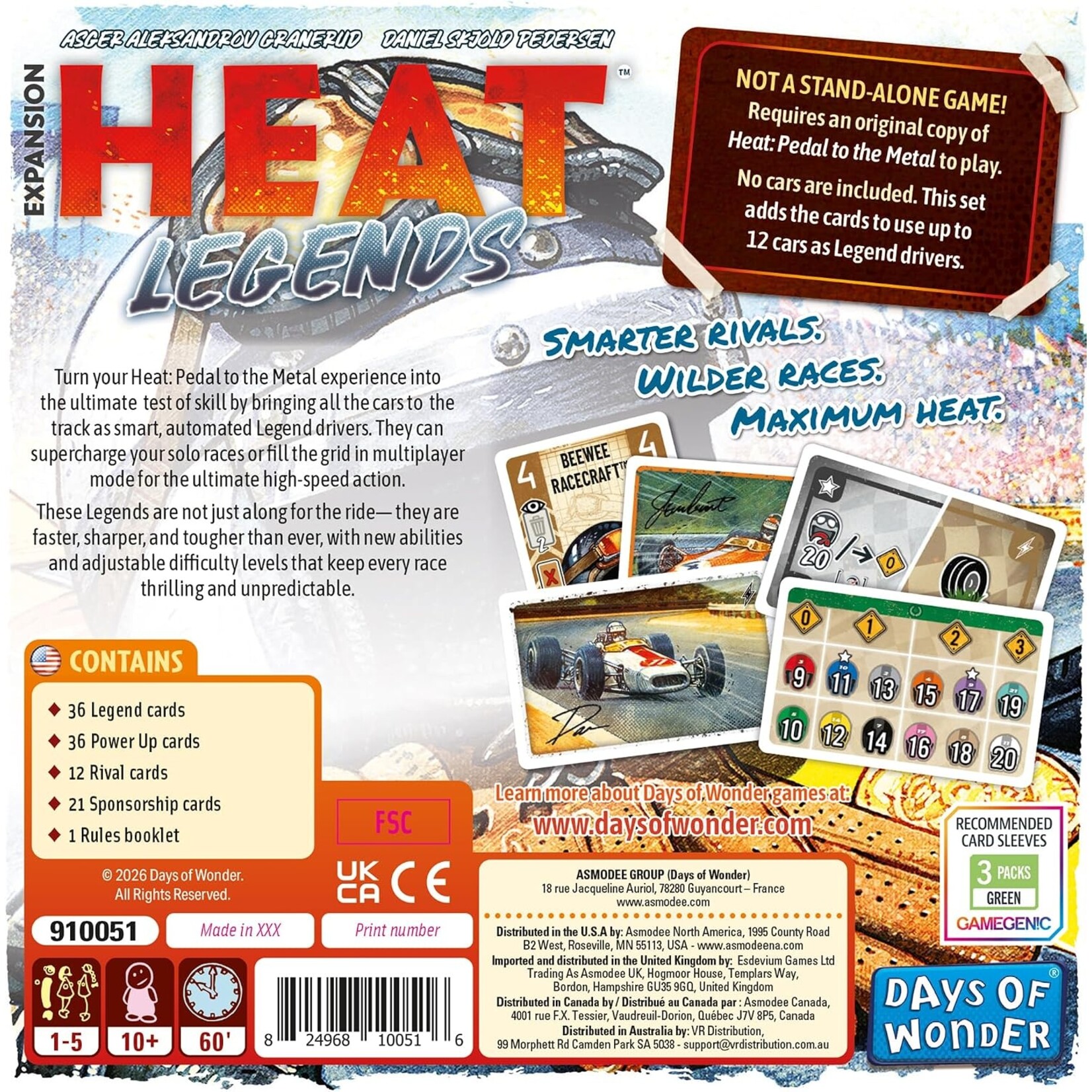 Days of Wonder Heat: Legends Expansion