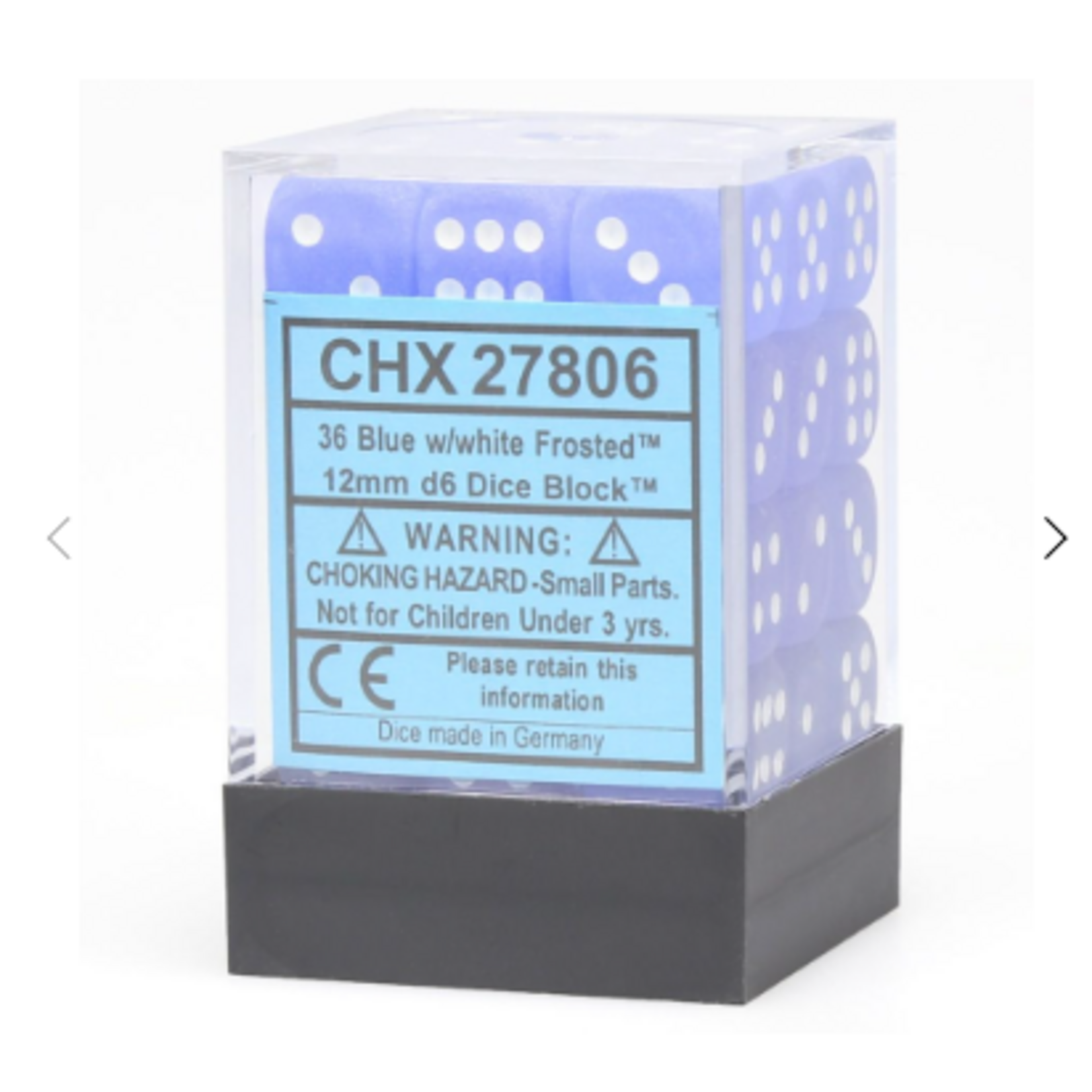 Chessex 27806 Frosted Blue with White D6-Set
