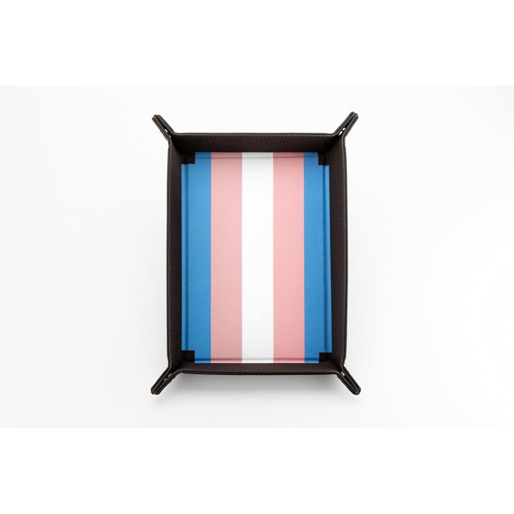 Fanroll by Metallic Dice Games Folding Dice Tray: Pride: Transgender Flag