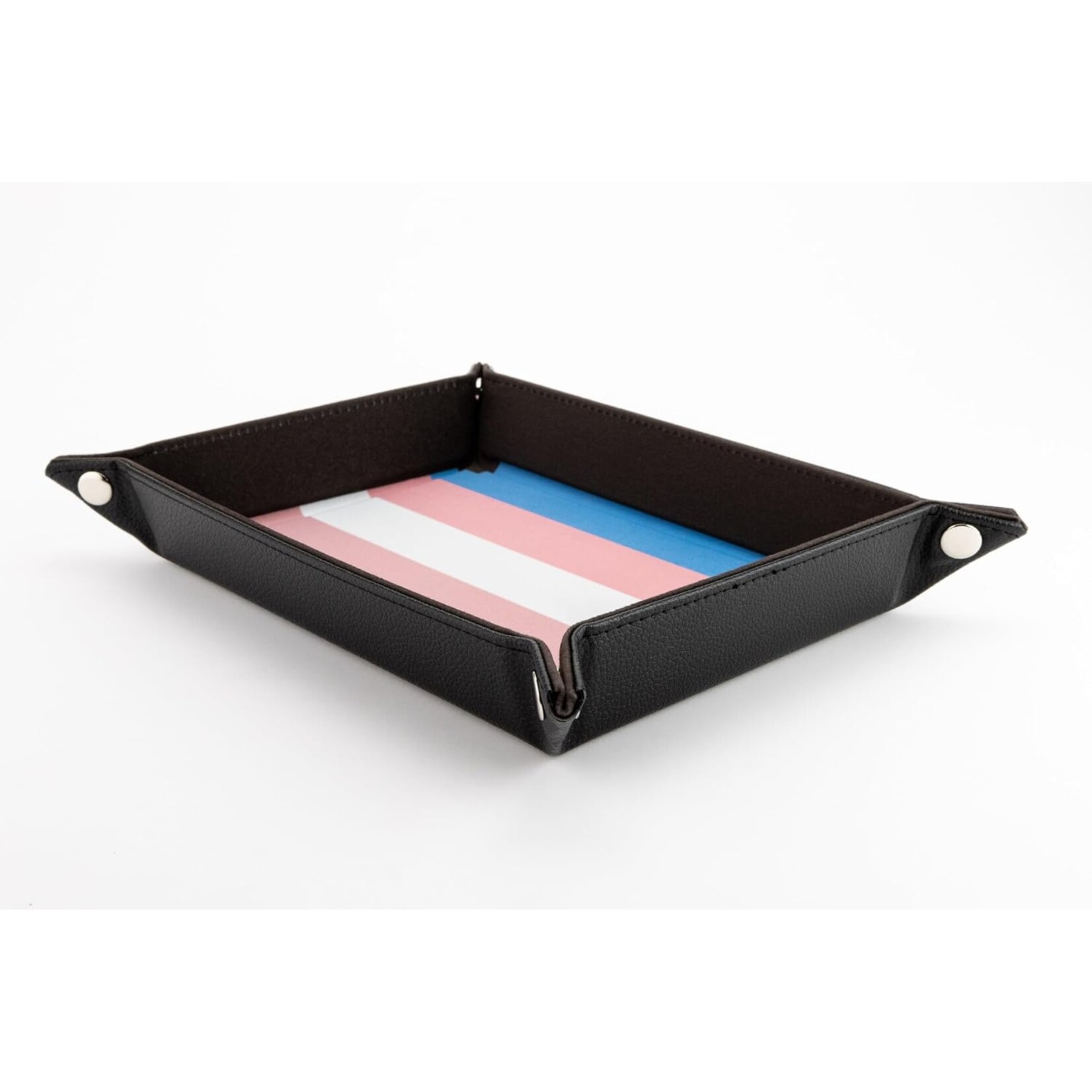 Fanroll by Metallic Dice Games Folding Dice Tray: Pride: Transgender Flag