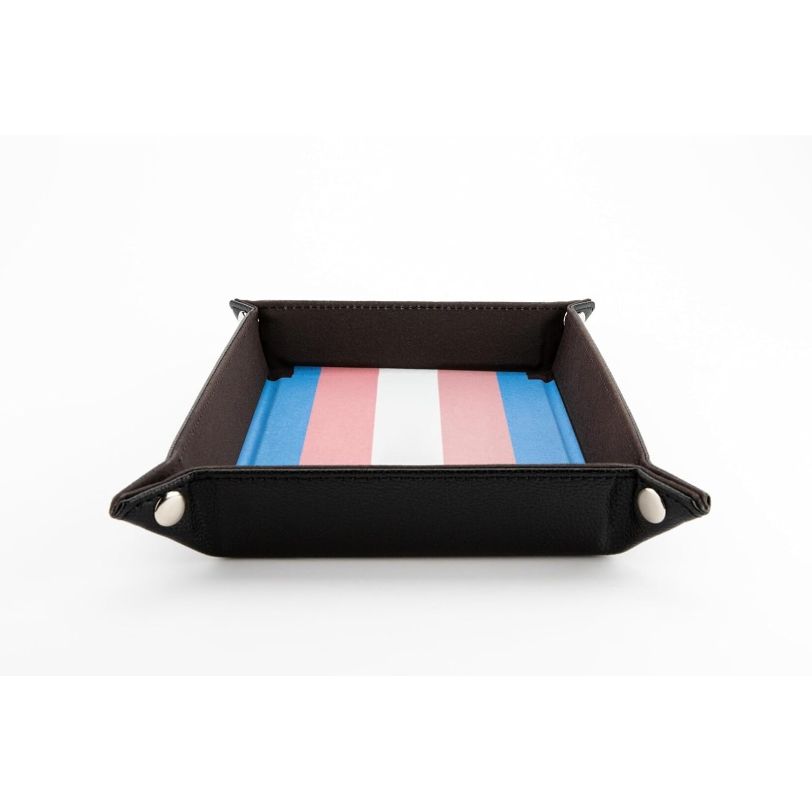 Fanroll by Metallic Dice Games Folding Dice Tray: Pride: Transgender Flag