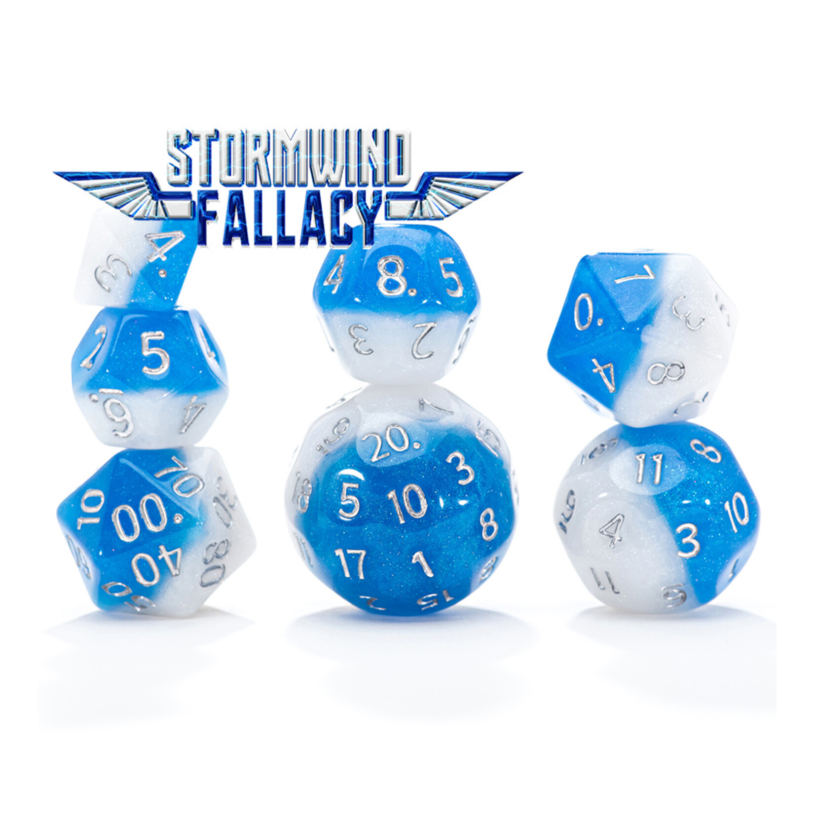 Gate Keeper Games 7-Set Cube: Double Dice: Stormwind Fallacy Blue