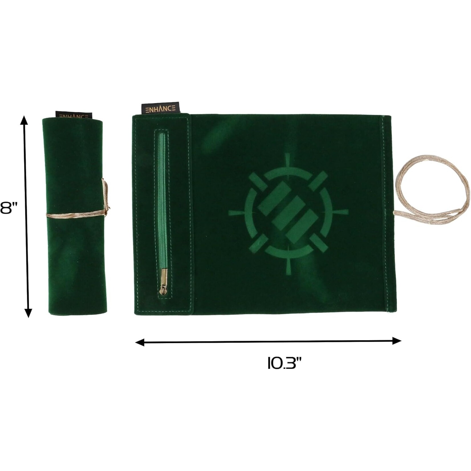 Enhance Gaming Green Tabletop Roll on a Scroll Dice Case