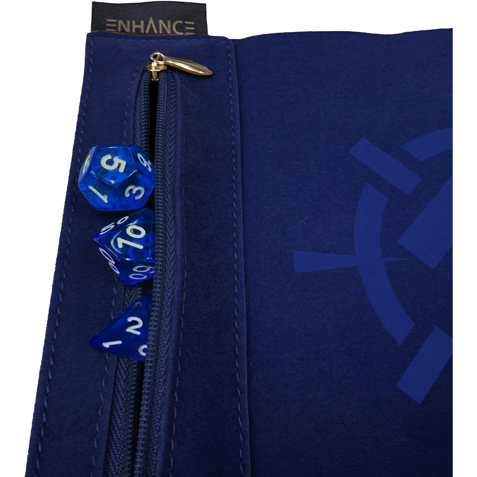 Enhance Gaming Blue Tabletop Roll on a Scroll Dice Case