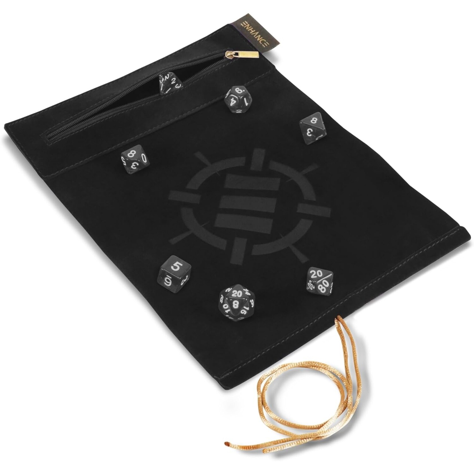 Enhance Gaming Black Tabletop Roll on a Scroll Dice Case