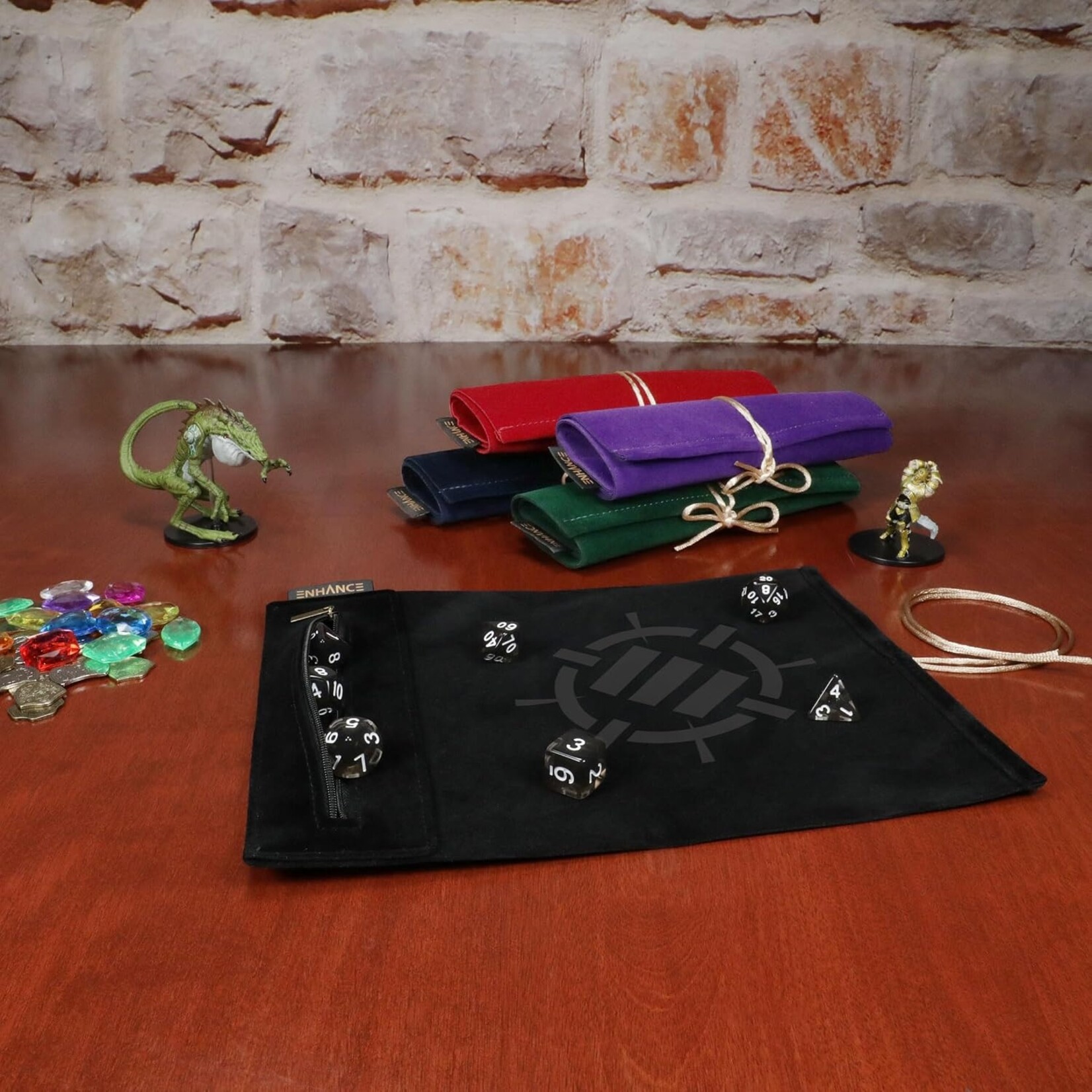 Enhance Gaming Black Tabletop Roll on a Scroll Dice Case