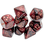 Chessex Lab Dice Lustrous Gothic with Copper 7-Set