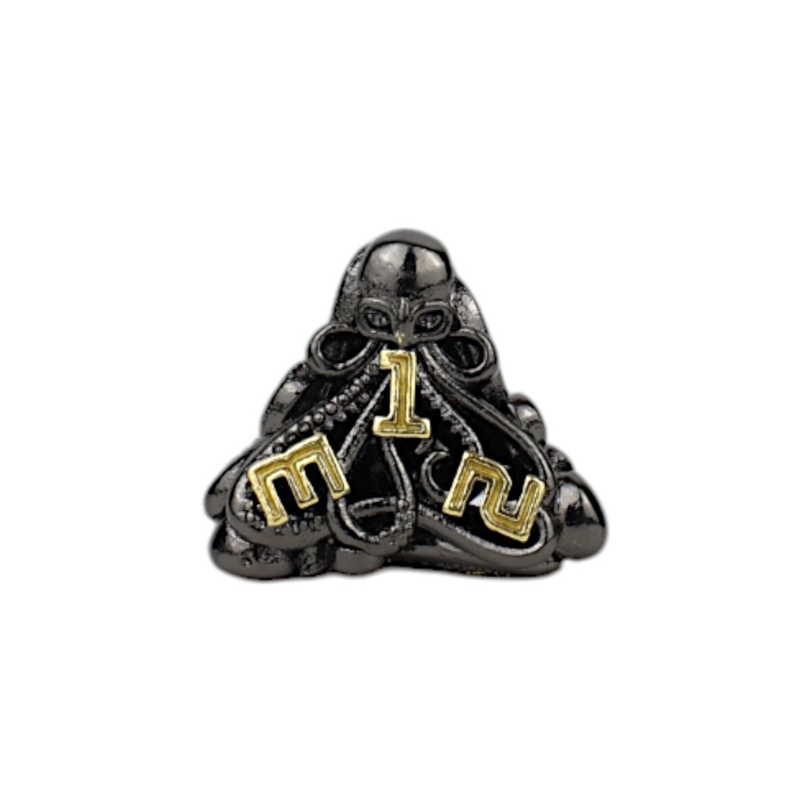 Let's Play Games Tentacular Dice Set - Black with Gold 7-Set