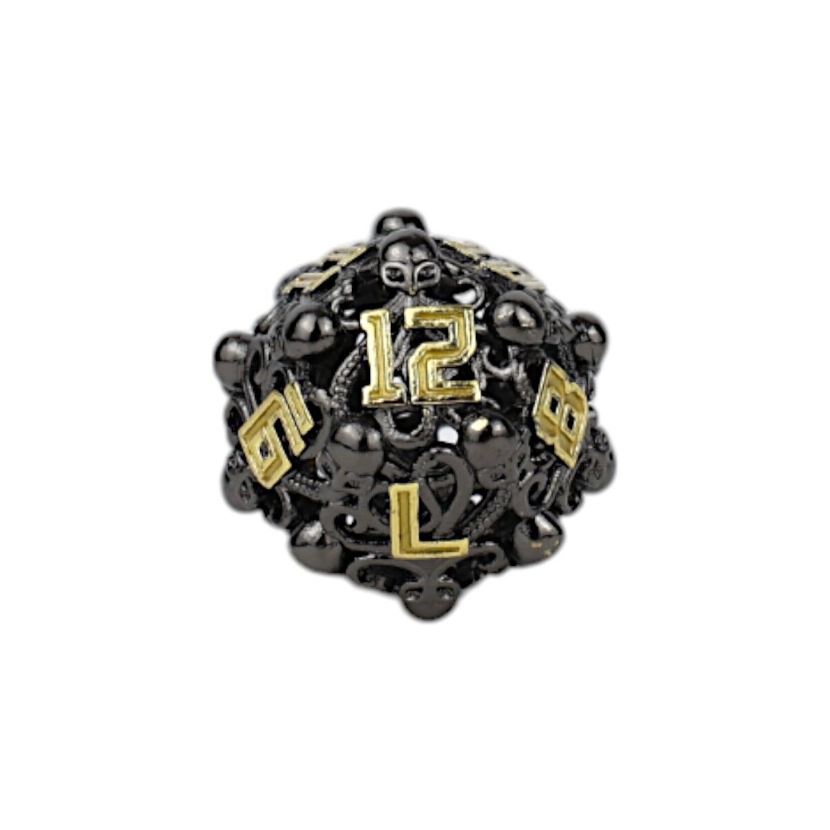 Let's Play Games Tentacular Dice Set - Black with Gold 7-Set