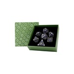 Let's Play Games Strange Aeon Dice Set - Steel with Blue 7-Set