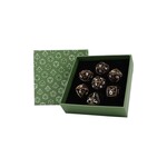 Let's Play Games Hoard Guardian Dice Set - Ancient Bronze with Green 7-Set