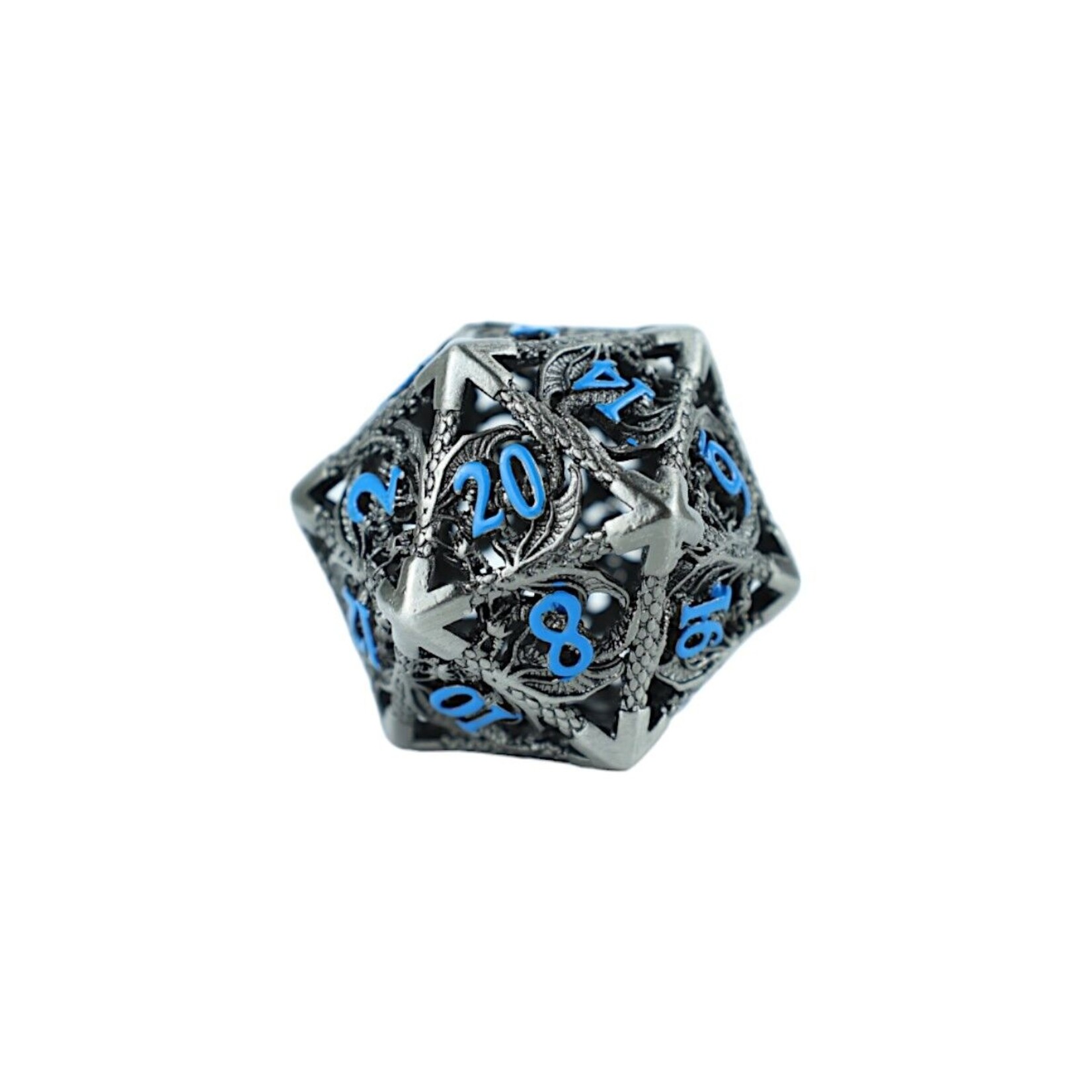Let's Play Games Hollow Dragon - Stainless with  Blue 7-Set