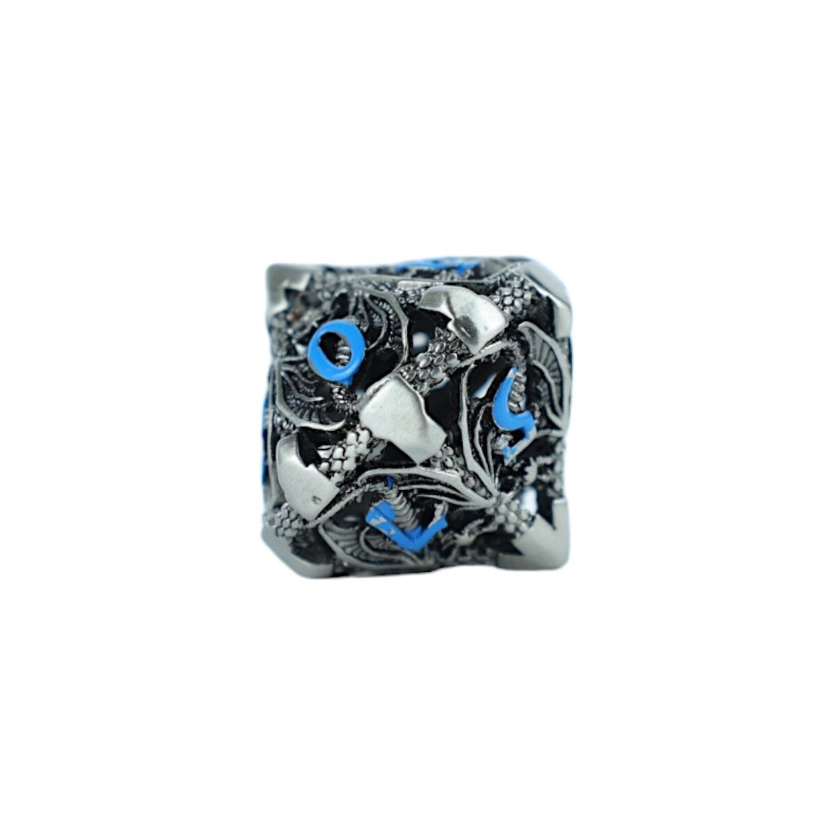 Let's Play Games Hollow Dragon - Stainless with  Blue 7-Set