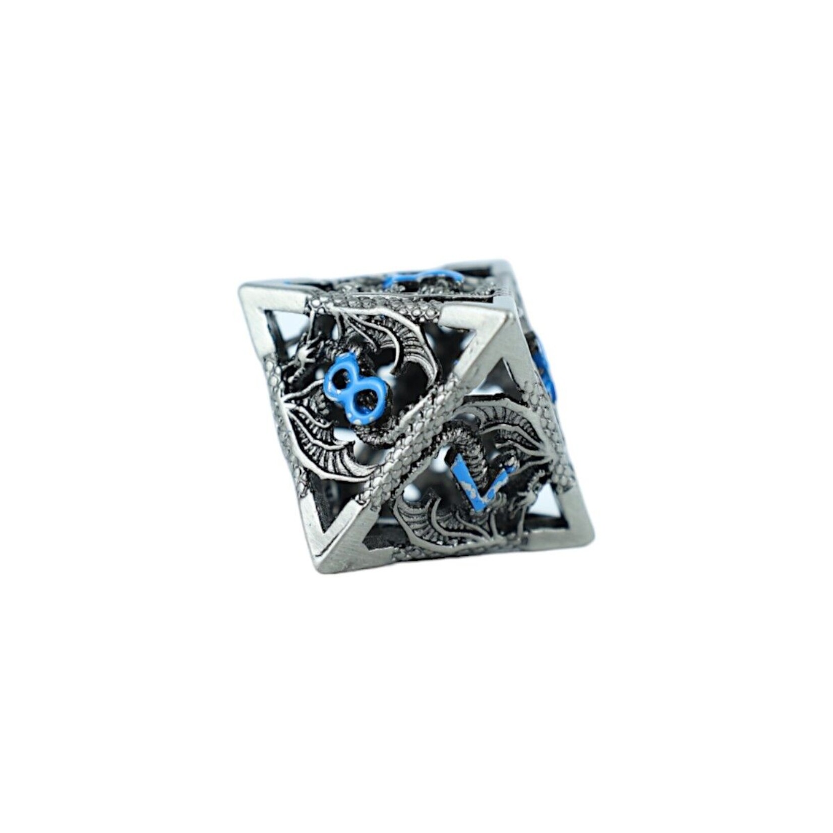 Let's Play Games Hollow Dragon - Stainless with  Blue 7-Set