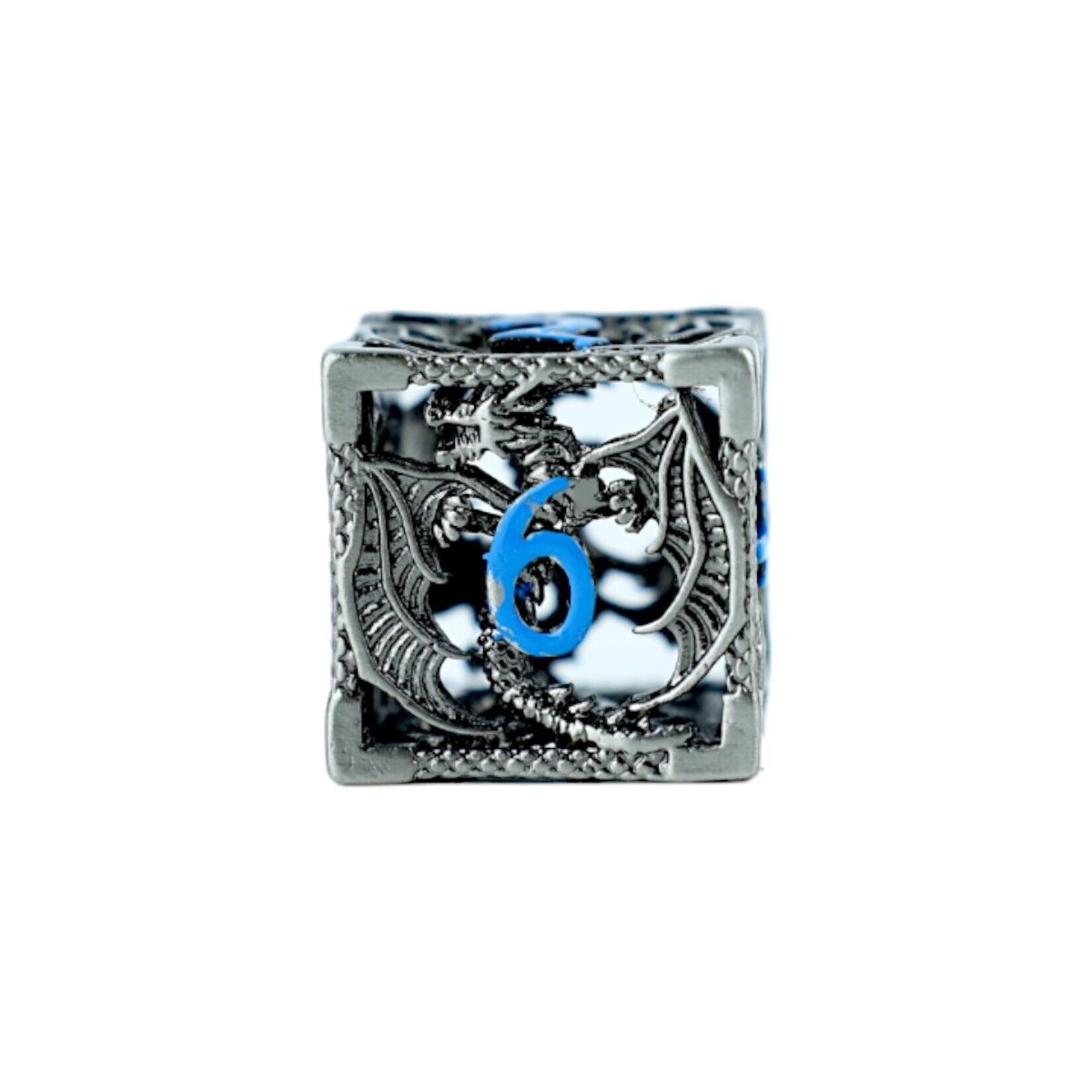 Let's Play Games Hollow Dragon - Stainless with  Blue 7-Set