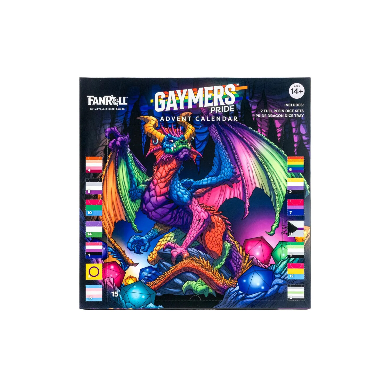 Fanroll by Metallic Dice Games Pride Advent Dice Calendar