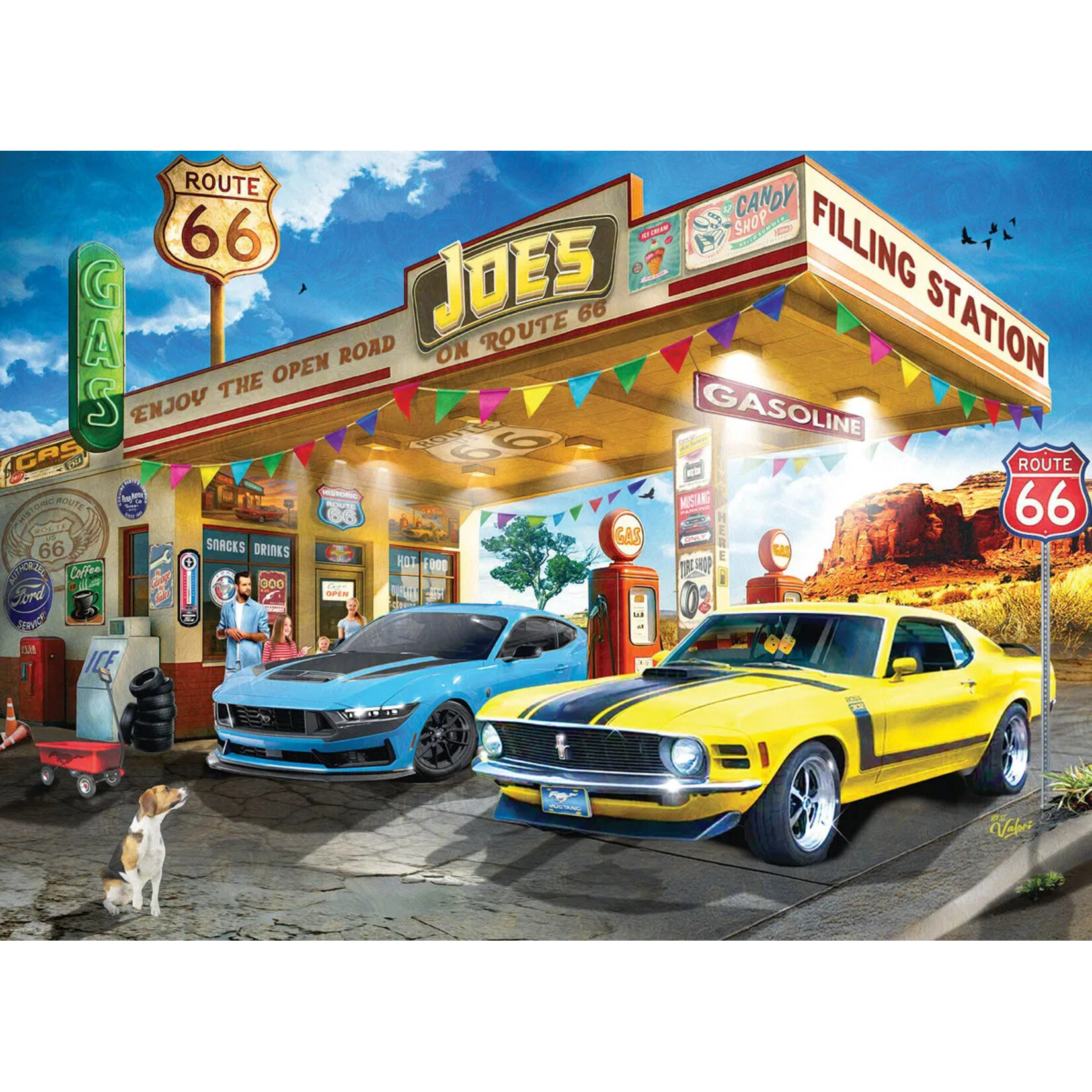 EuroGraphics Puzzles Mustang Boss vs Dark Horse 1000pc