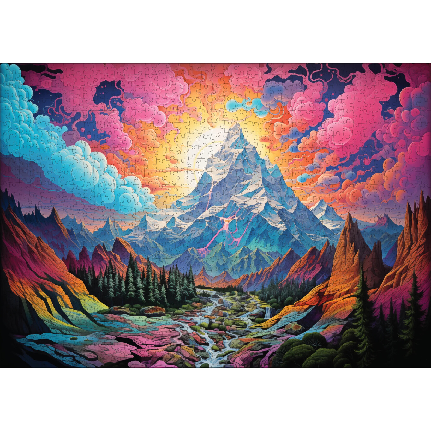 Trippy Puzzle Co Rocky Ridges Classic Jigsaw Puzzle 1000pc