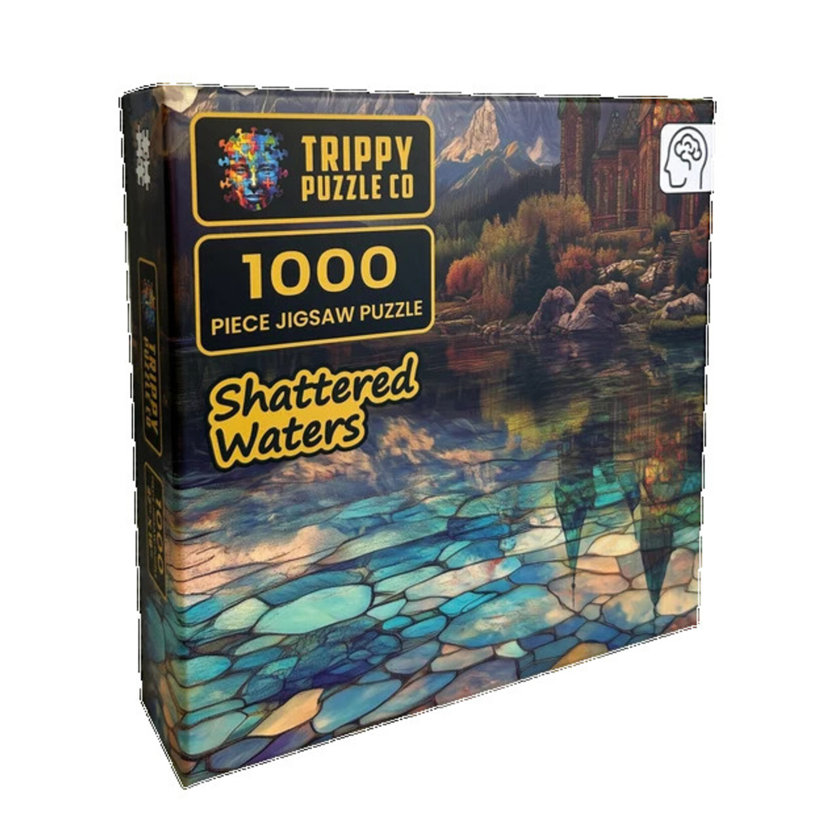 Trippy Puzzle Co Shattered Waters Stained Glass Classic Jigsaw Puzzle 1000pc